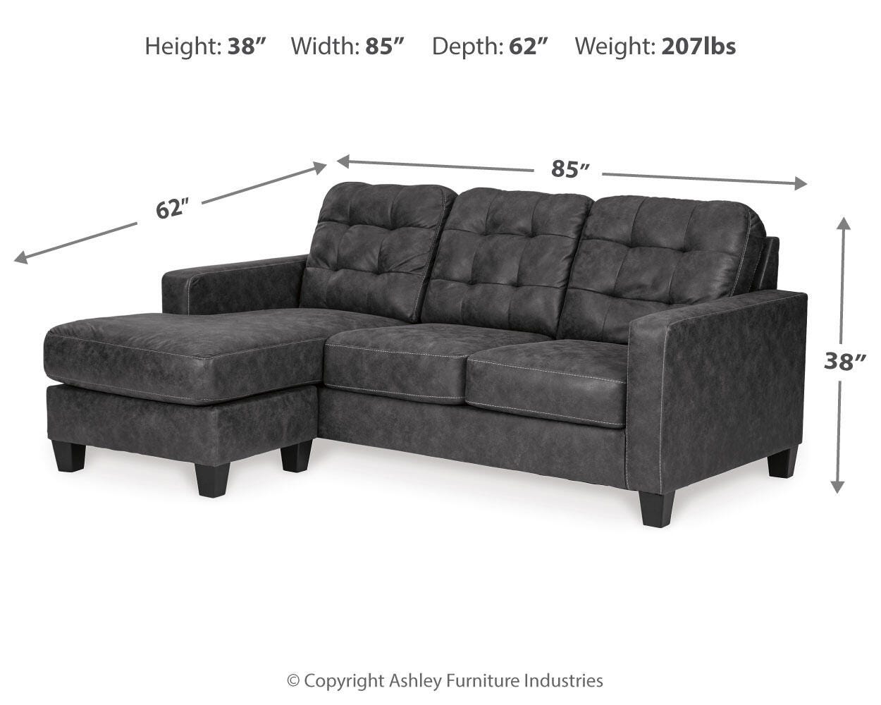 Venaldi Queen Sofa Chaise Sleeper - image 3