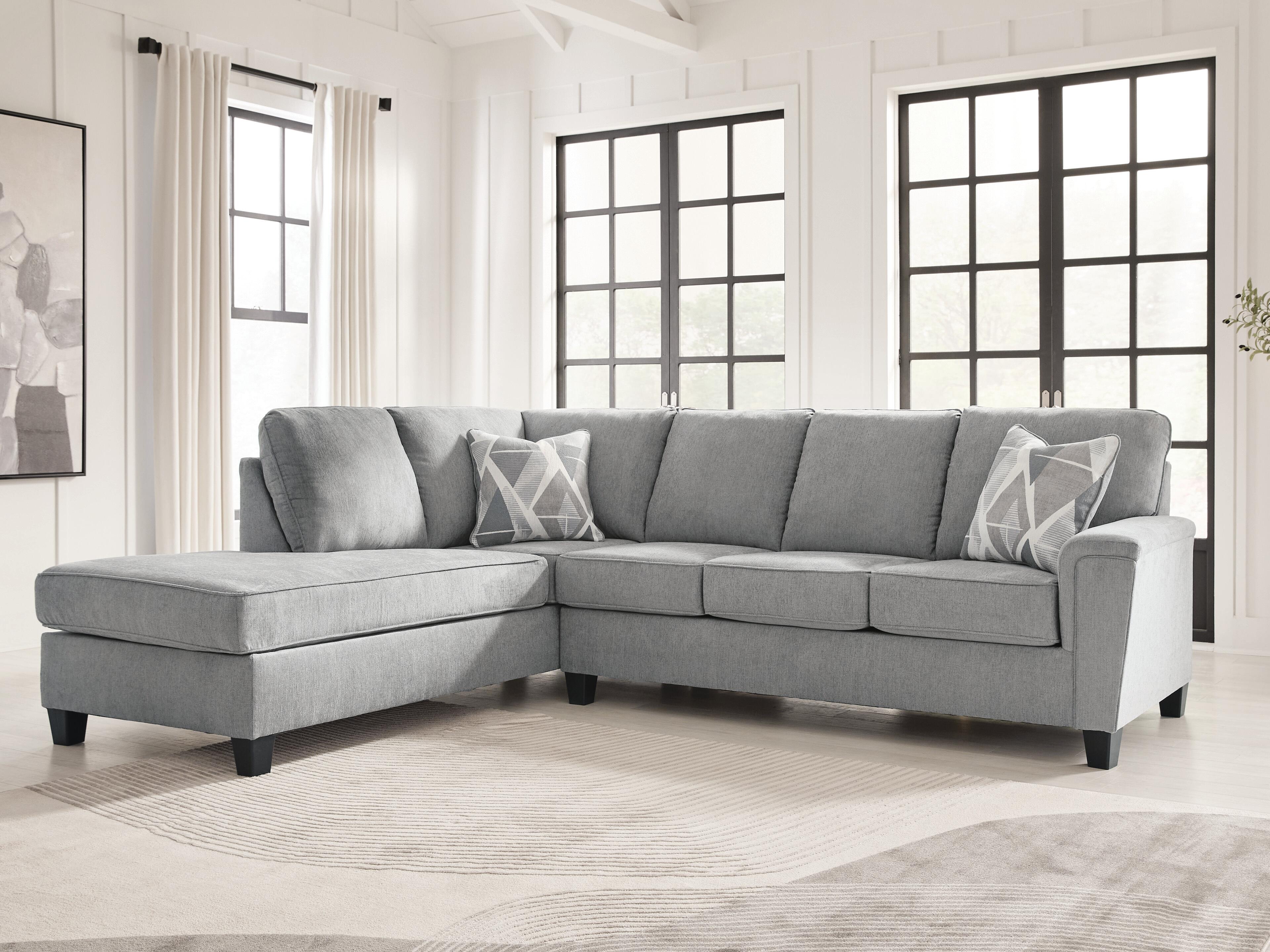 Leeshan 2-Piece Sectional with Chaise, Steel, rollover
