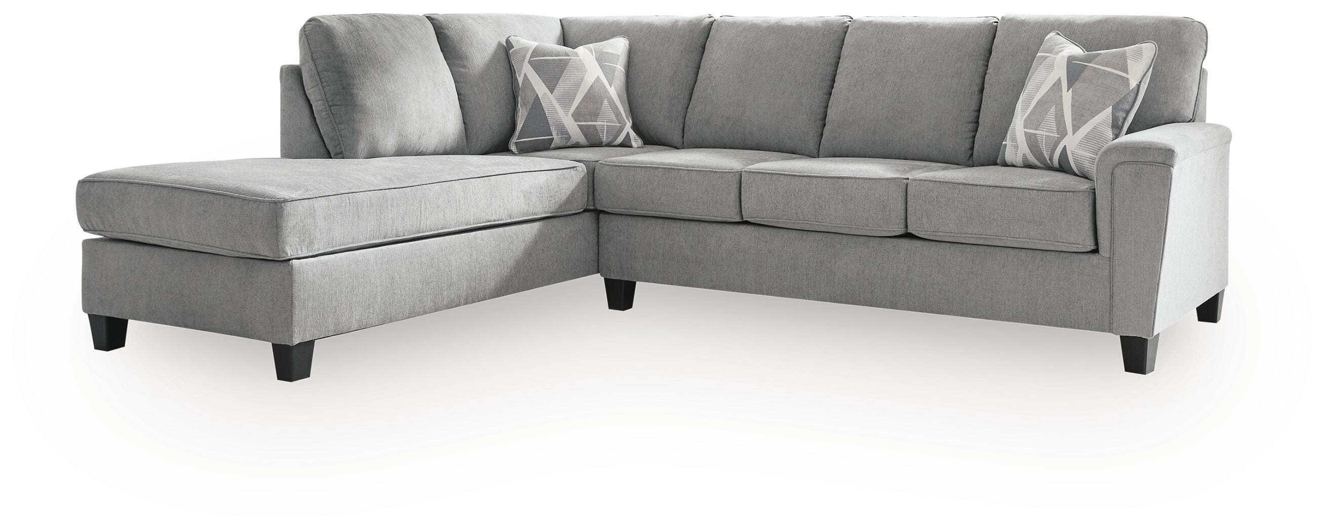 Leeshan 2-Piece Sectional with Chaise, Steel, large