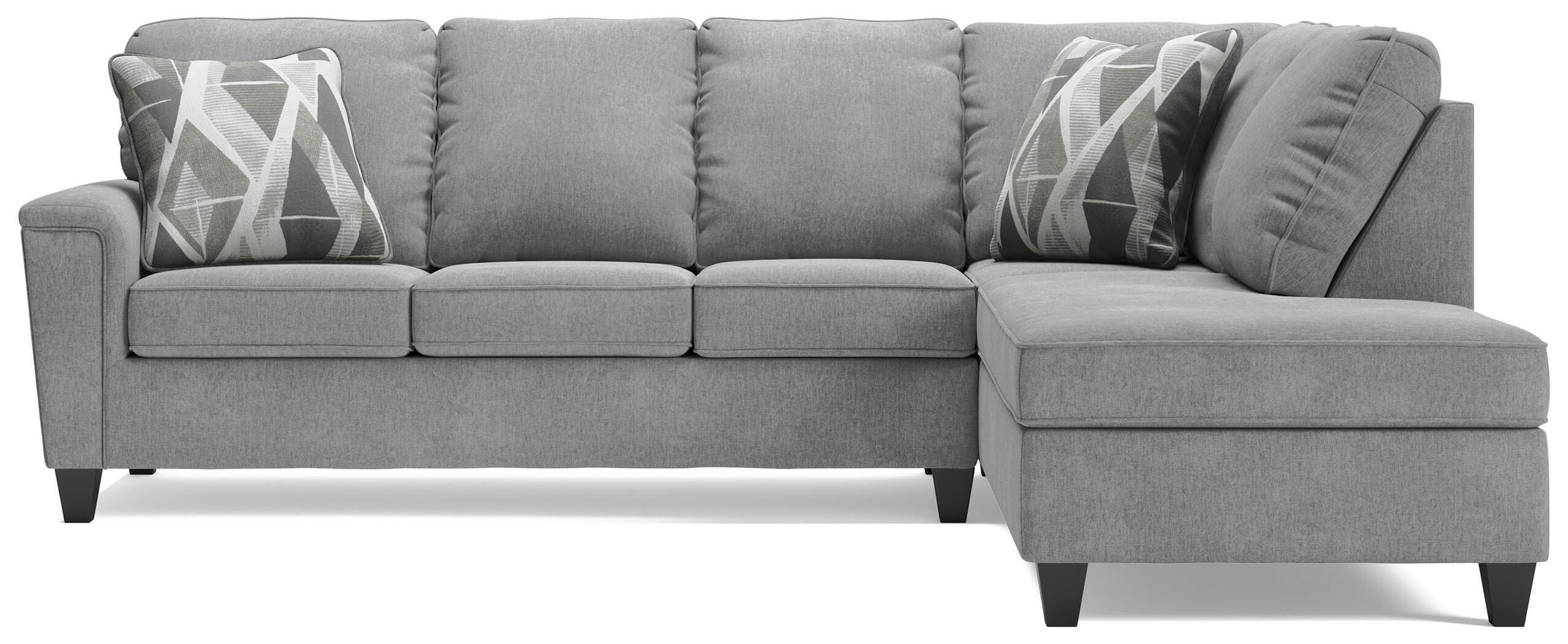 Leeshan 2-Piece Sectional with Chaise, Steel, large