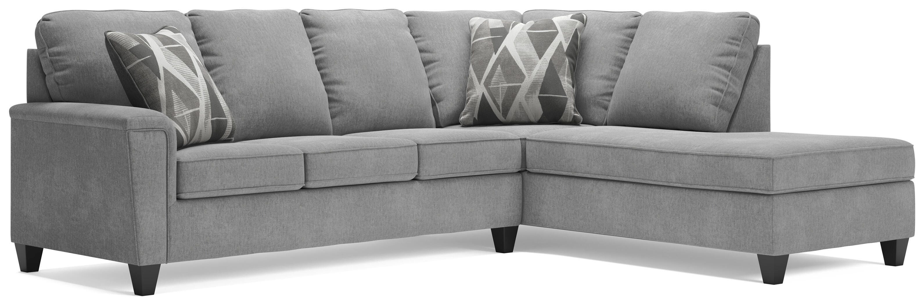 Leeshan 2-Piece Sectional with Chaise, Steel, large