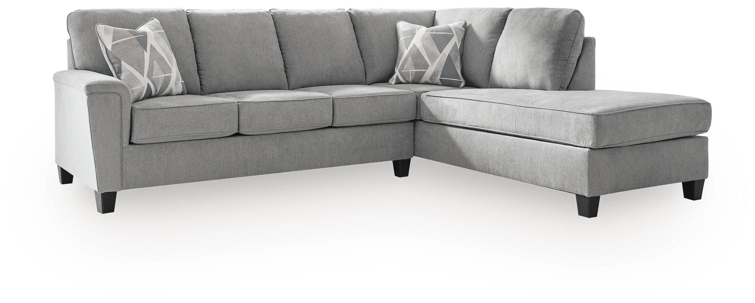 Leeshan 2-Piece Sectional with Chaise, Steel, large