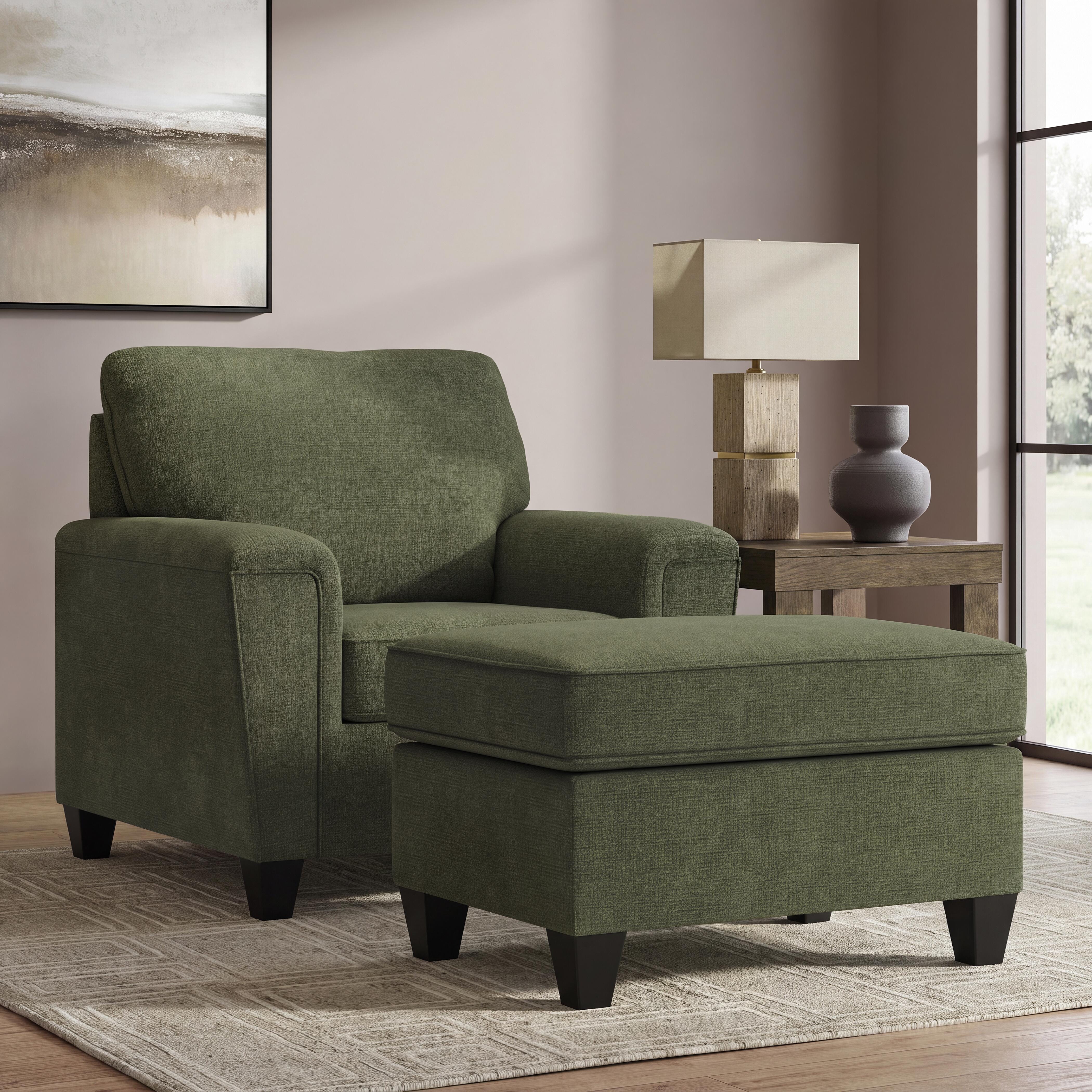 Leeshan Chair and Ottoman, Clover, large