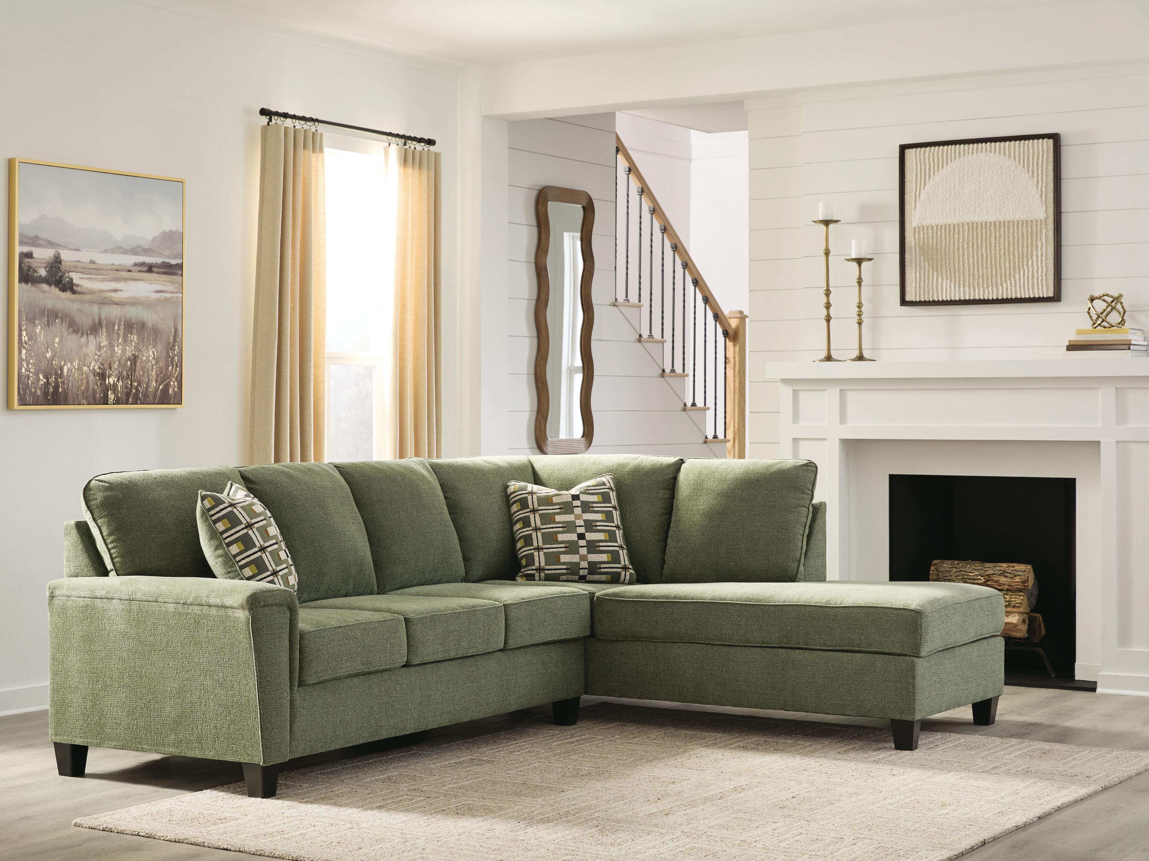 Leeshan 2-Piece Sectional with Chaise, Clover, rollover