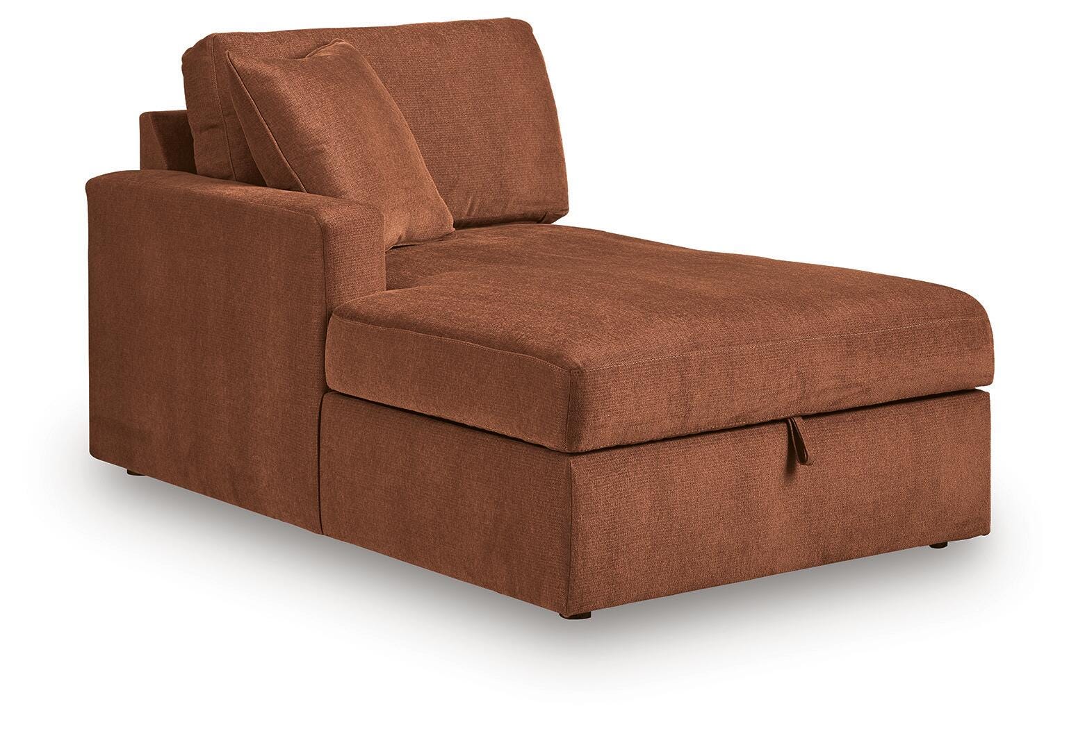 Modmax 5-Piece Double Storage Chaise Sectional with Audio Consoles, Spice, large