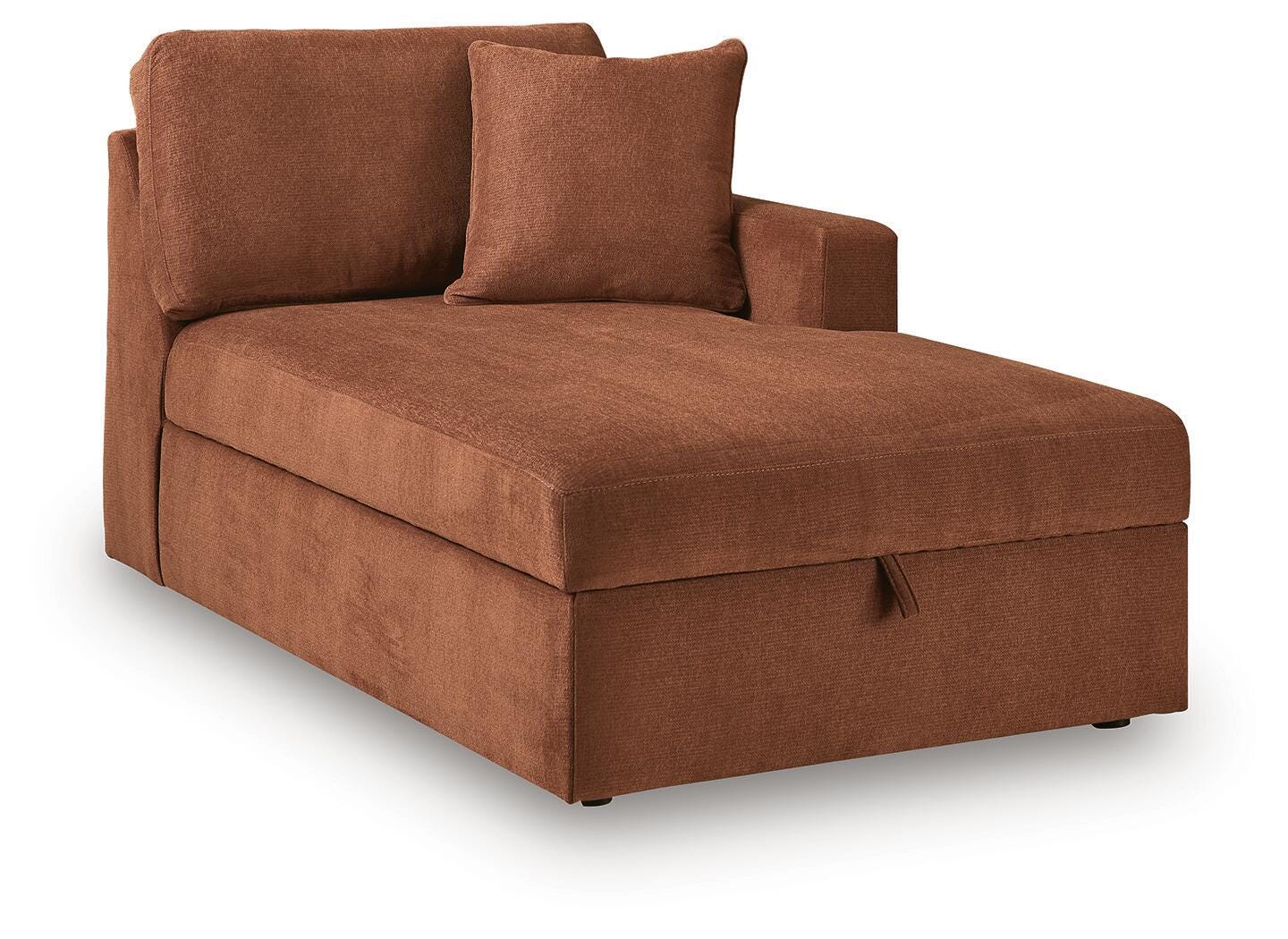 Modmax 8-Piece Sectional with Storage Chaise and Audio Consoles, Spice, large