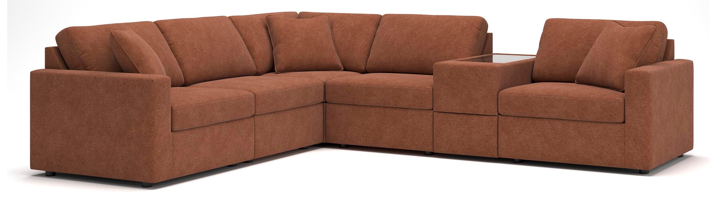 Modmax 6-Piece Sectional, Spice, large