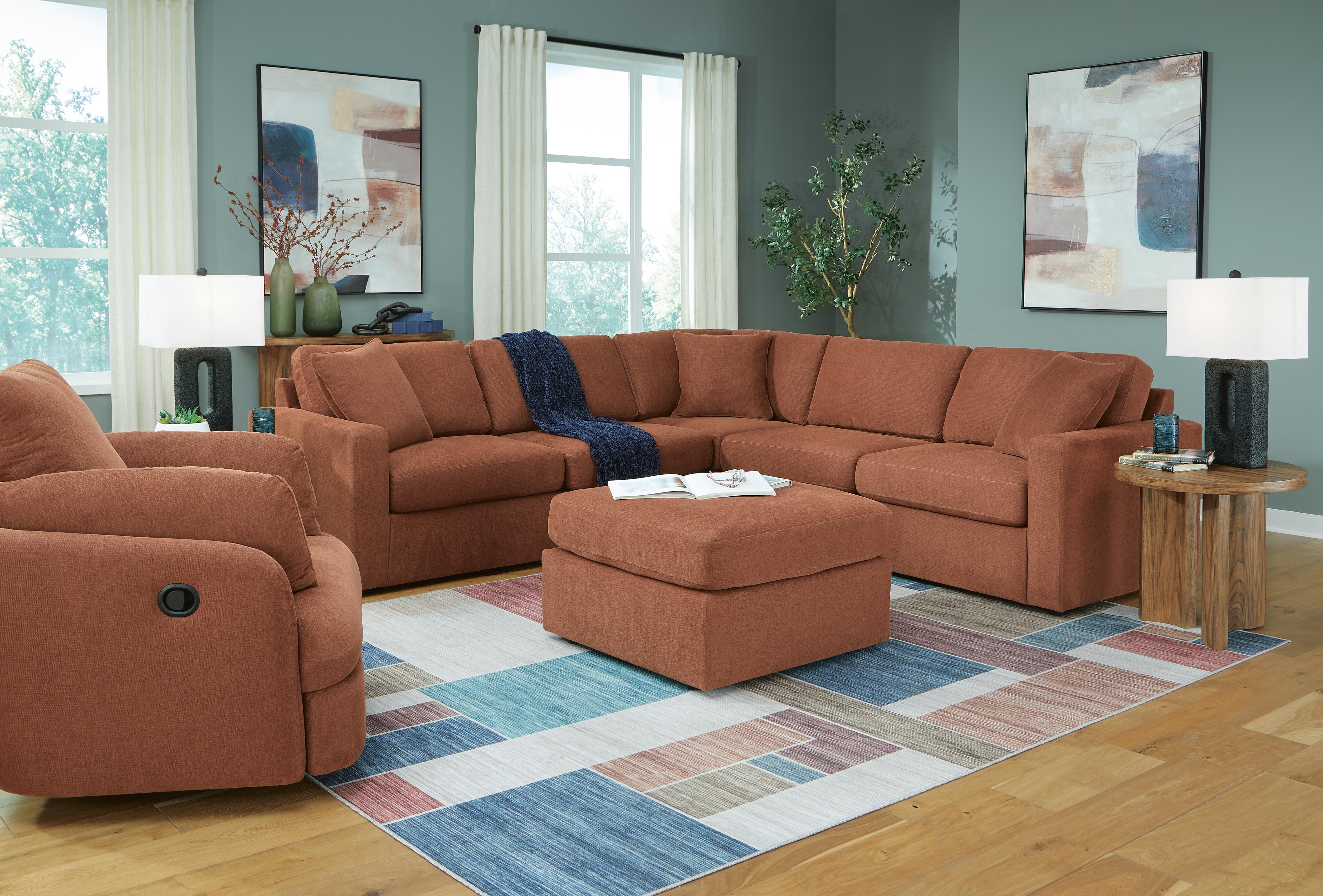 Modmax 5-Piece Sectional and Swivel Glider Recliner - image 22