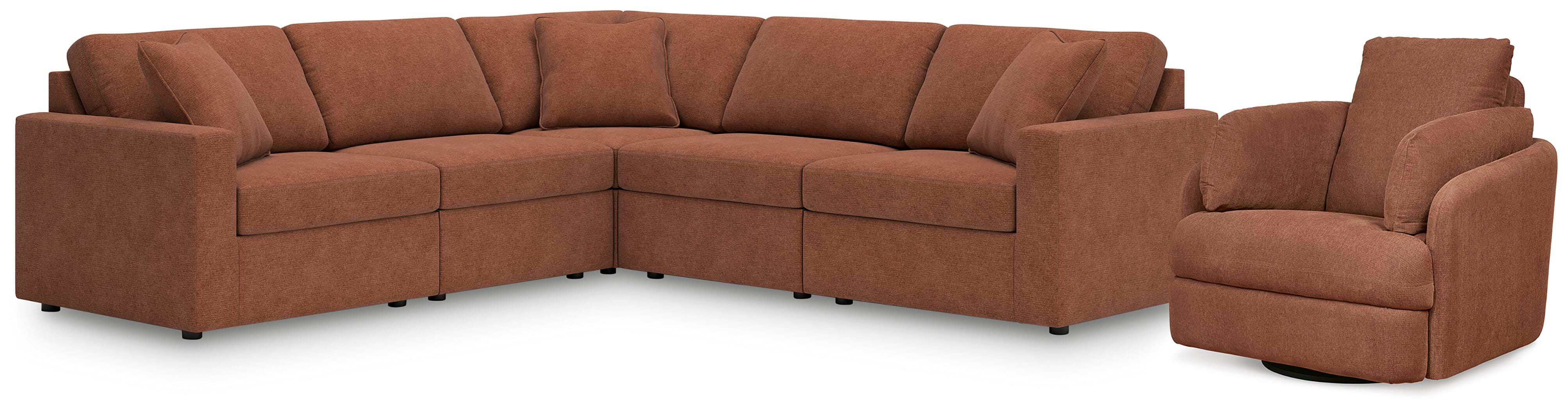 Modmax 5-Piece Sectional and Swivel Glider Recliner - image 1