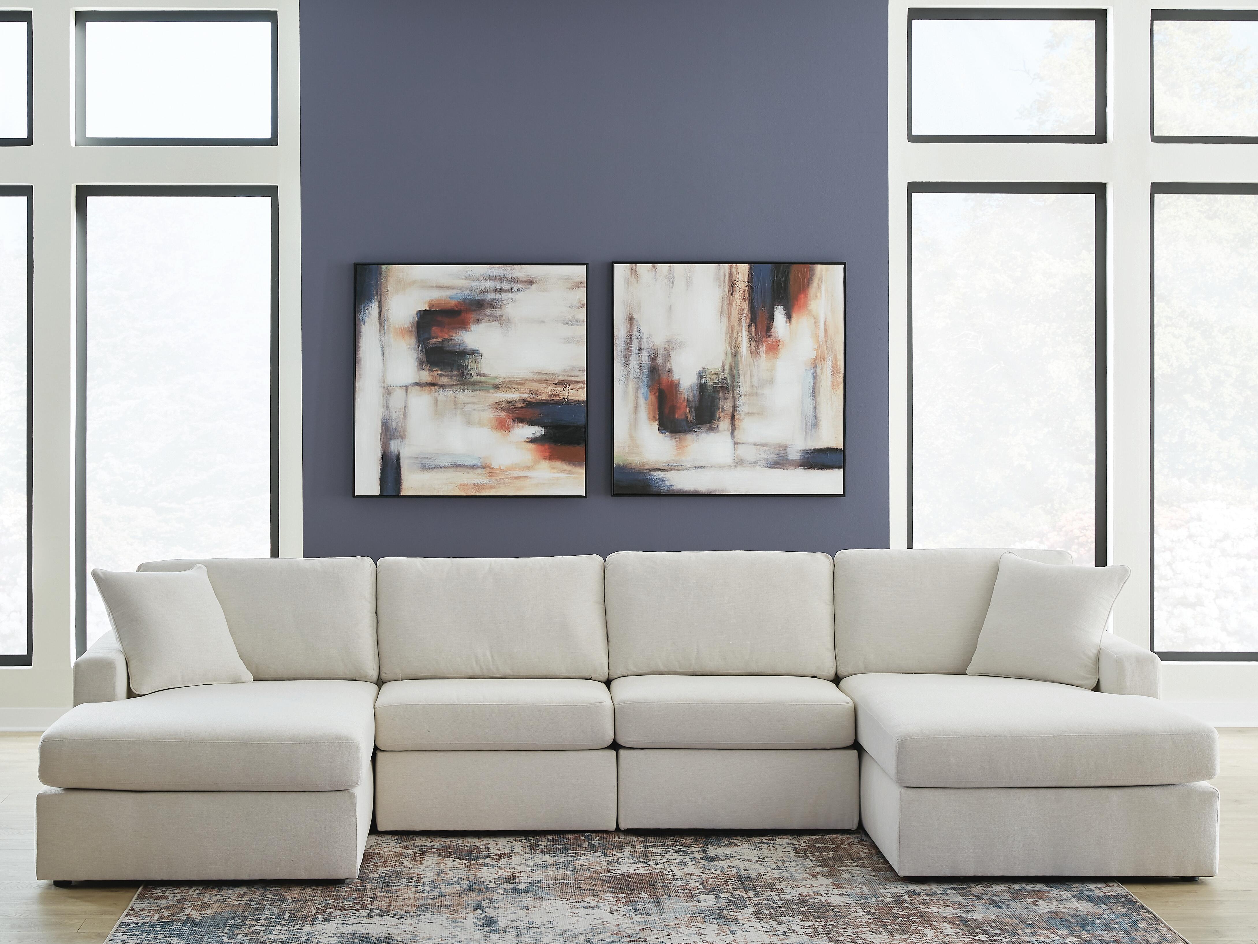 Modmax 4-Piece Modular Next-Gen Nuvella™ Performance Fabric Double