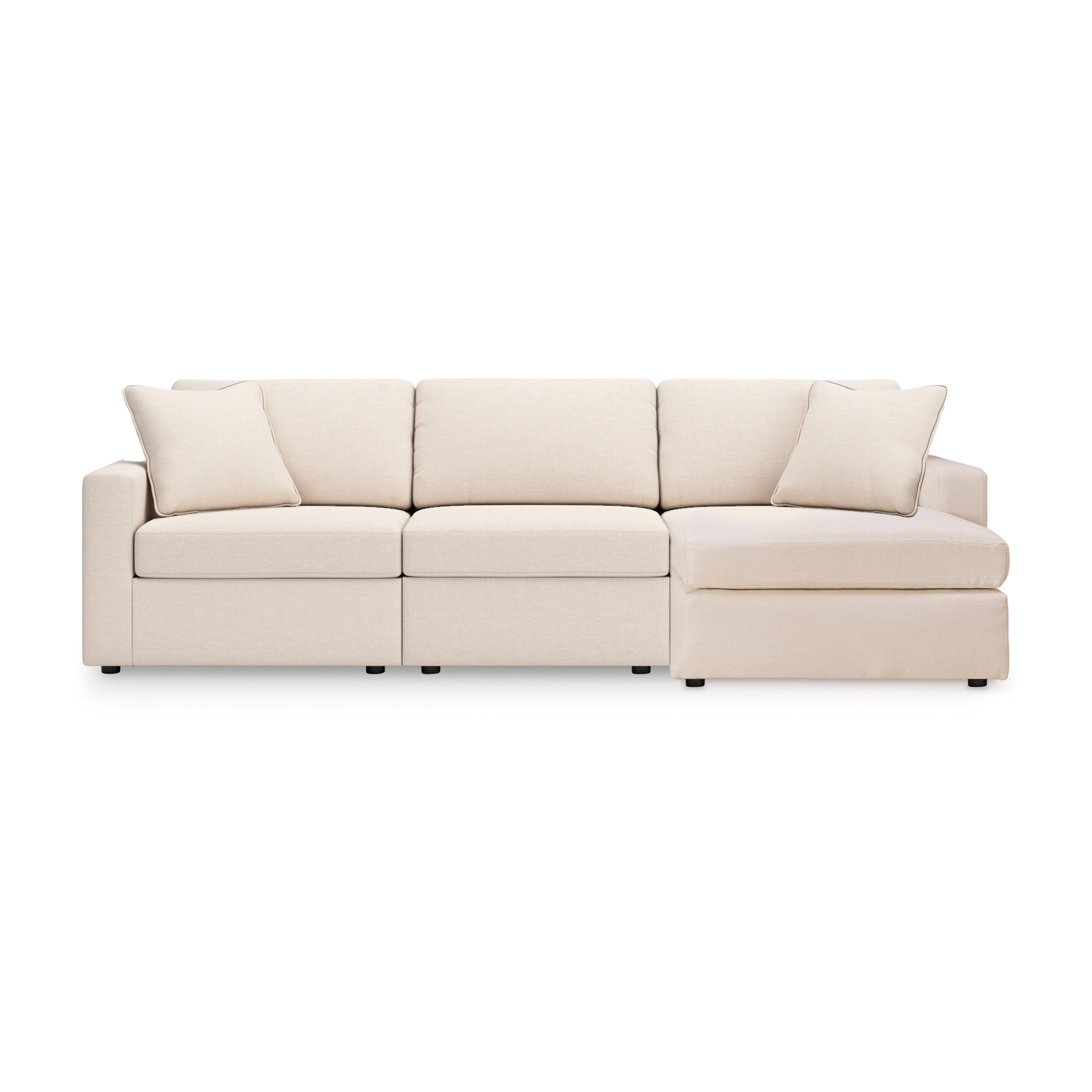 Modmax 3-Piece Sectional with Chaise, Oyster, large