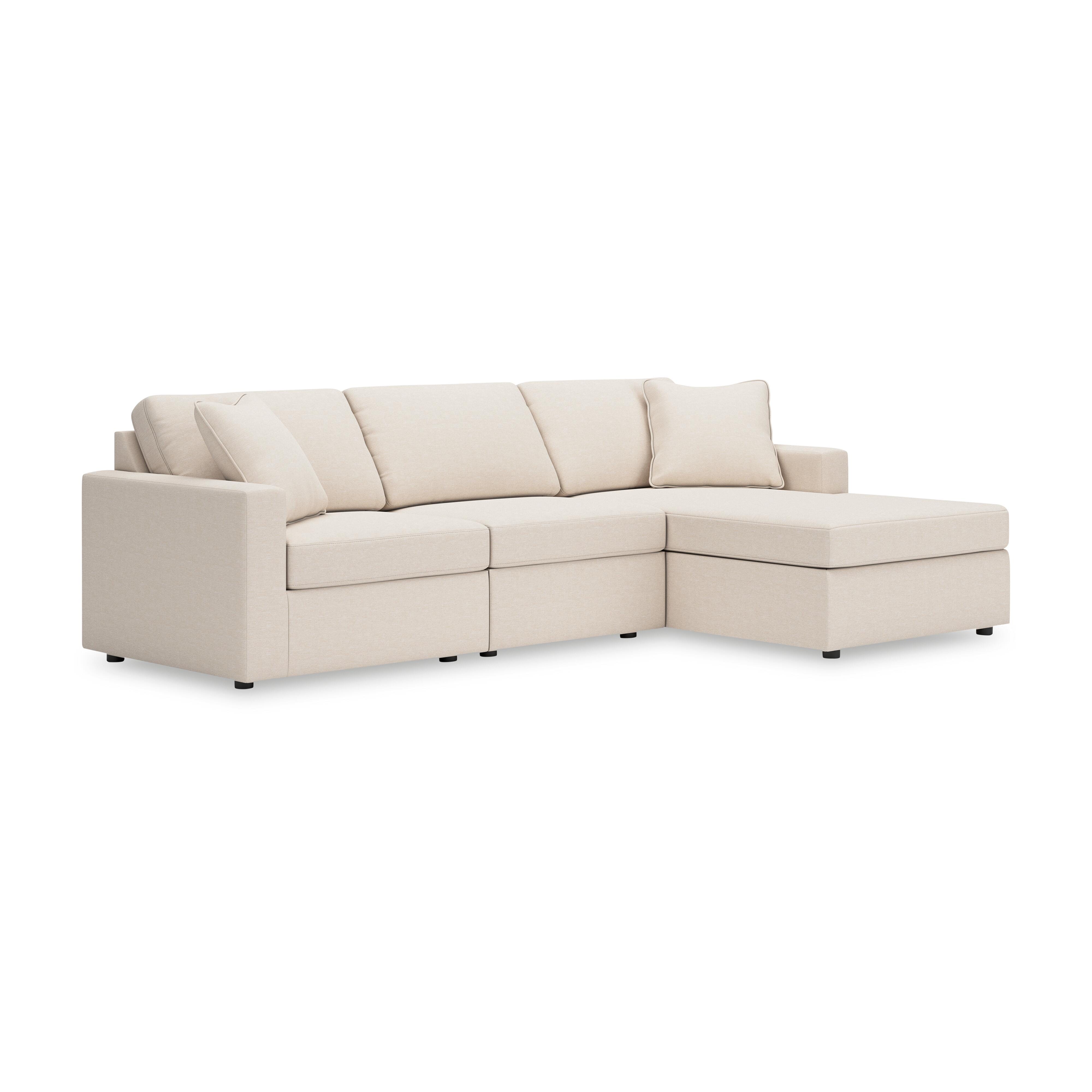 Modmax 3-Piece Sectional with Chaise, Oyster, large
