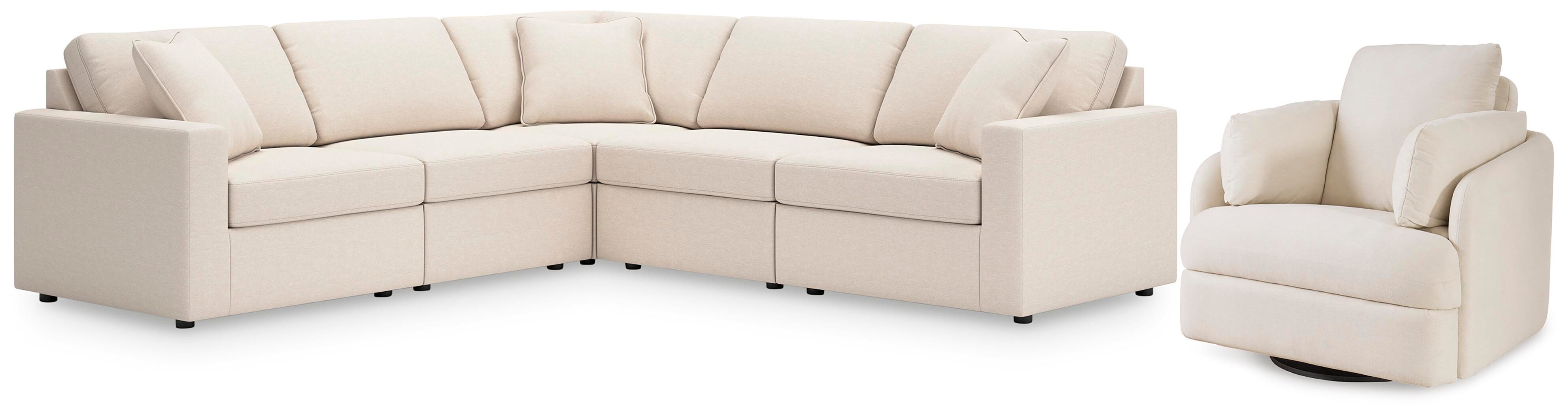 Modmax 5-Piece Sectional and Swivel Glider Recliner - image 1