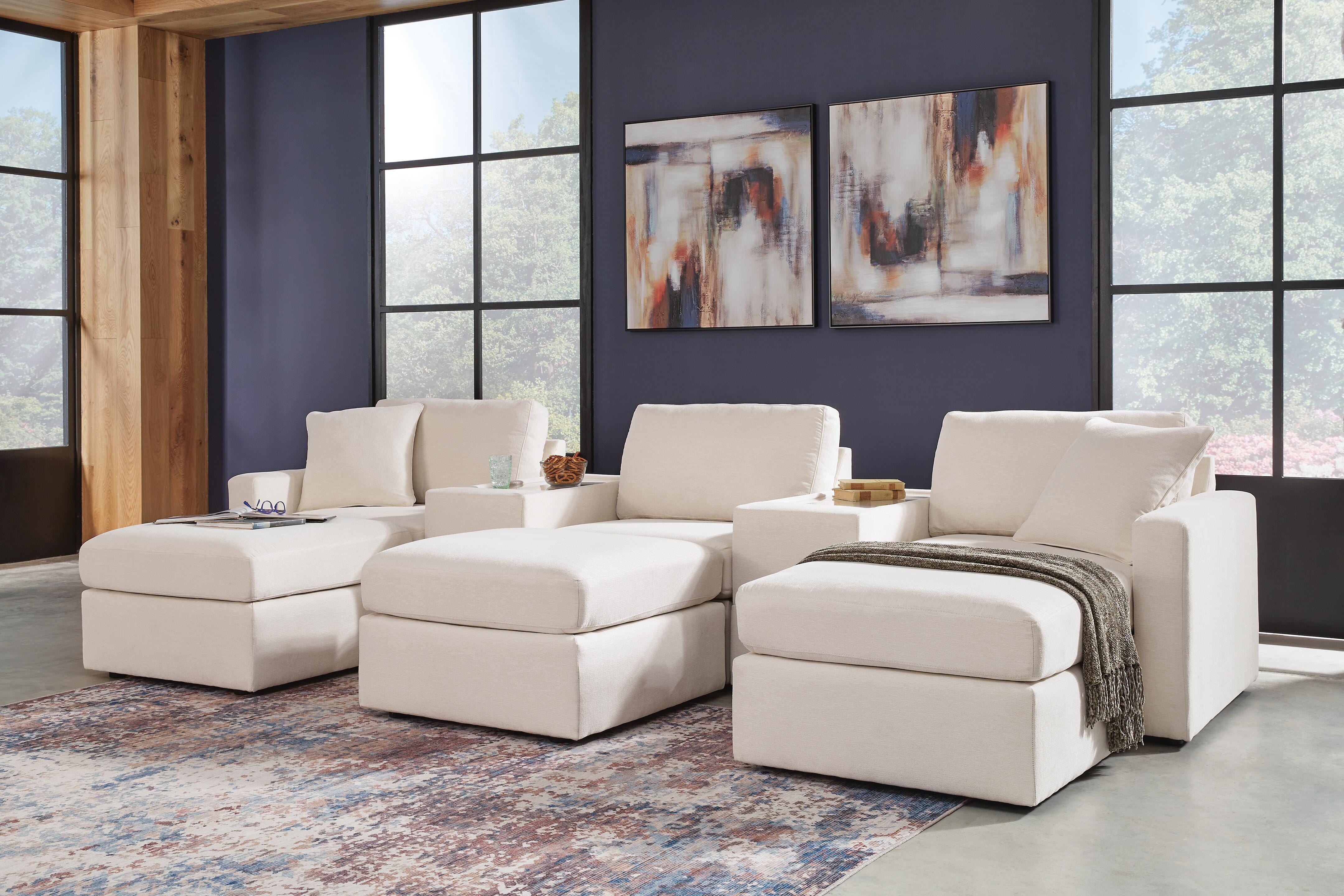 Modmax 5-Piece Sectional and 3 Ottomans - image 1