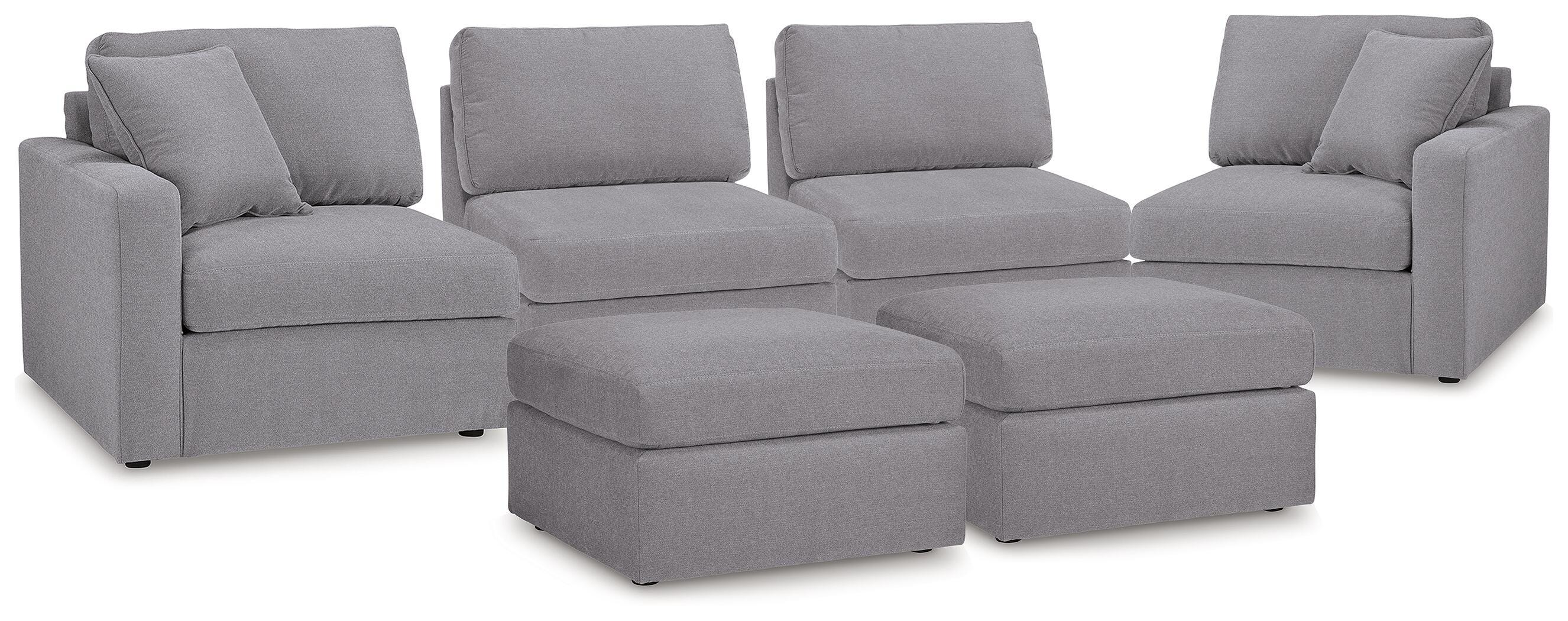 Modmax 4-Piece Sectional and 2 Ottomans - image 1