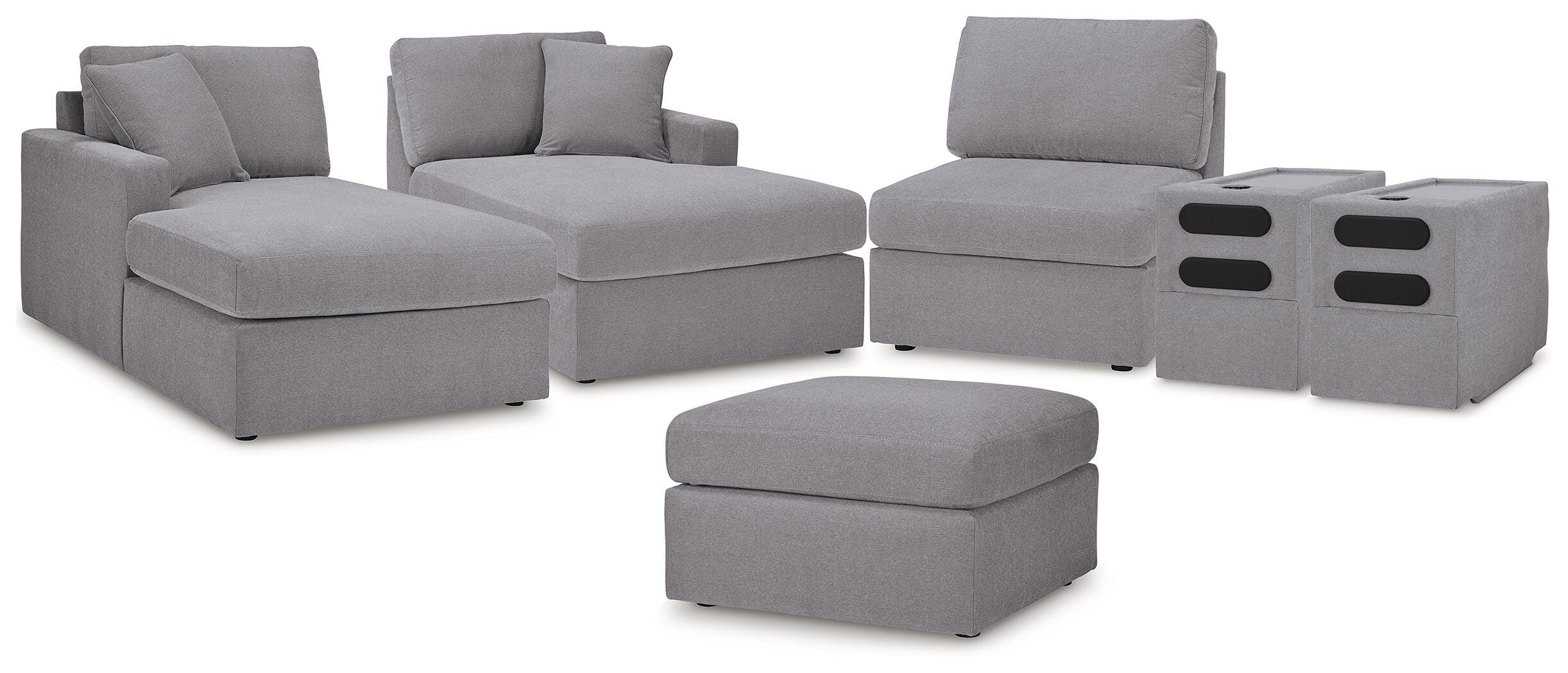 Sofá seccional y otomana Modmax de 5 piezas - image 1