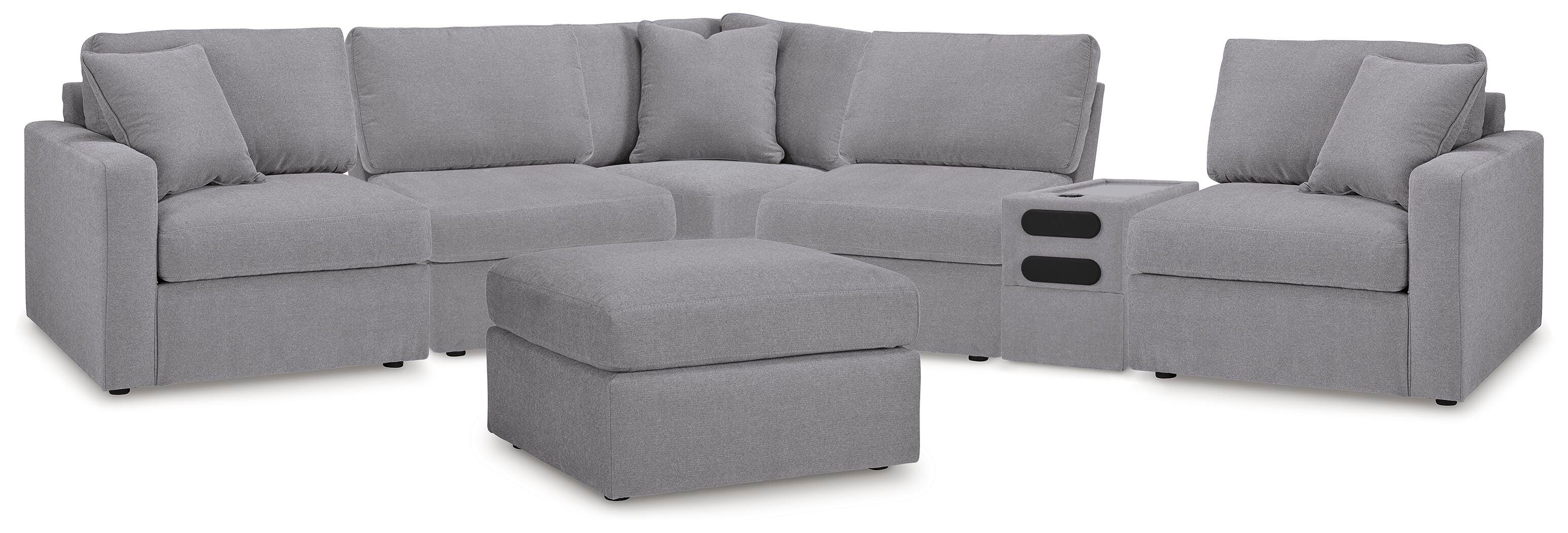 Modmax 6-Piece Sectional and Oversized Accent Ottoman - image 1