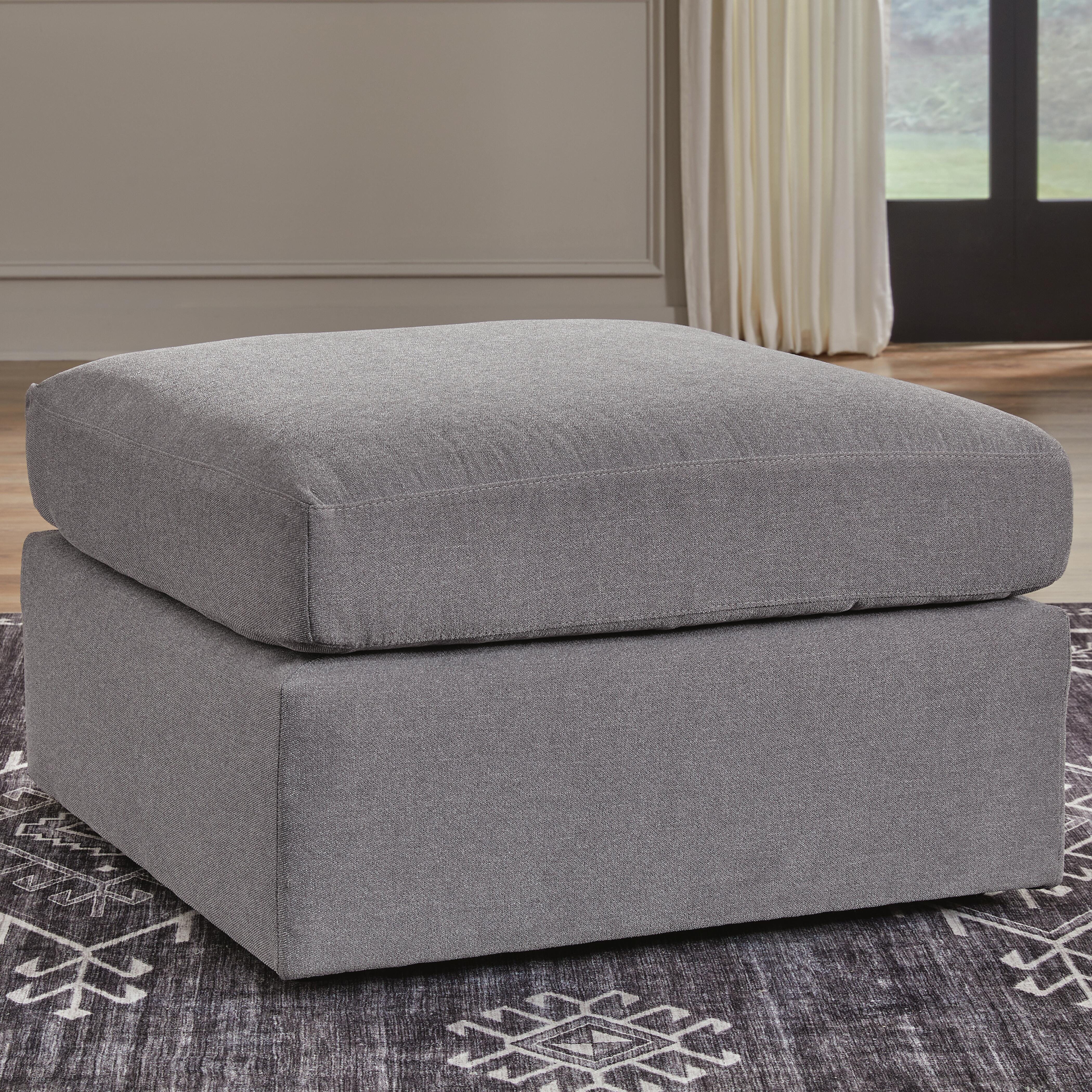 Modmax Oversized Accent Ottoman, Granite, rollover