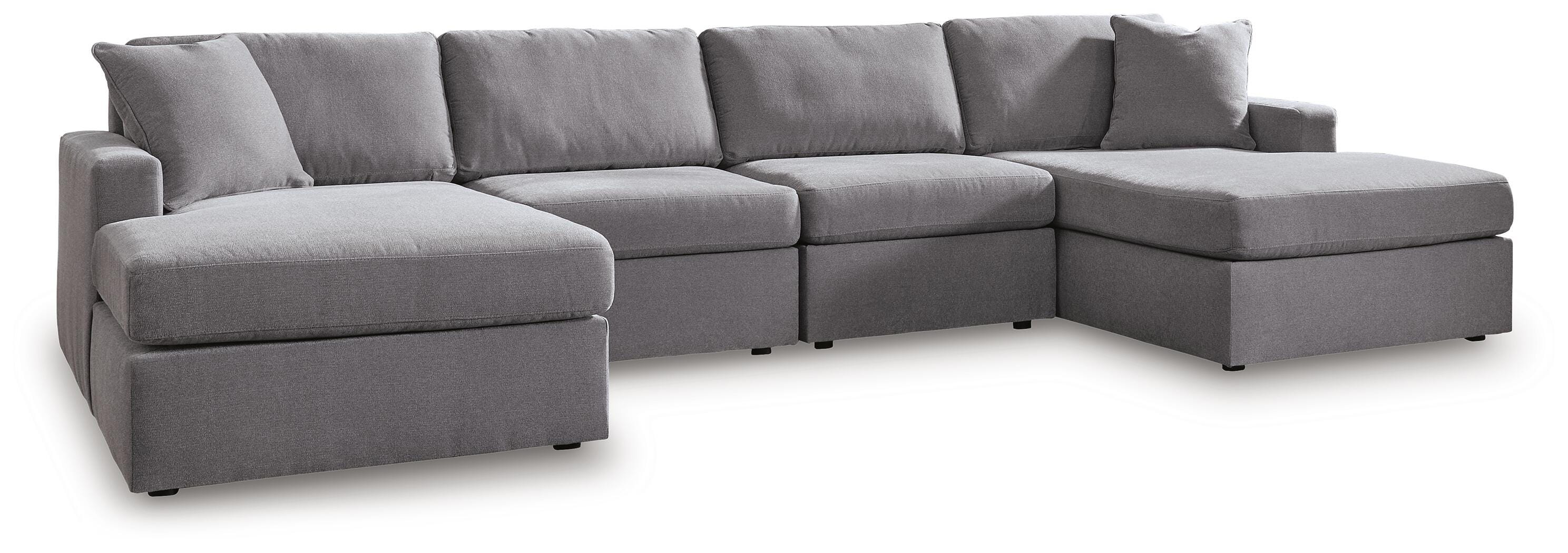 Modmax 4-Piece Sectional with Chaise, Granite, large