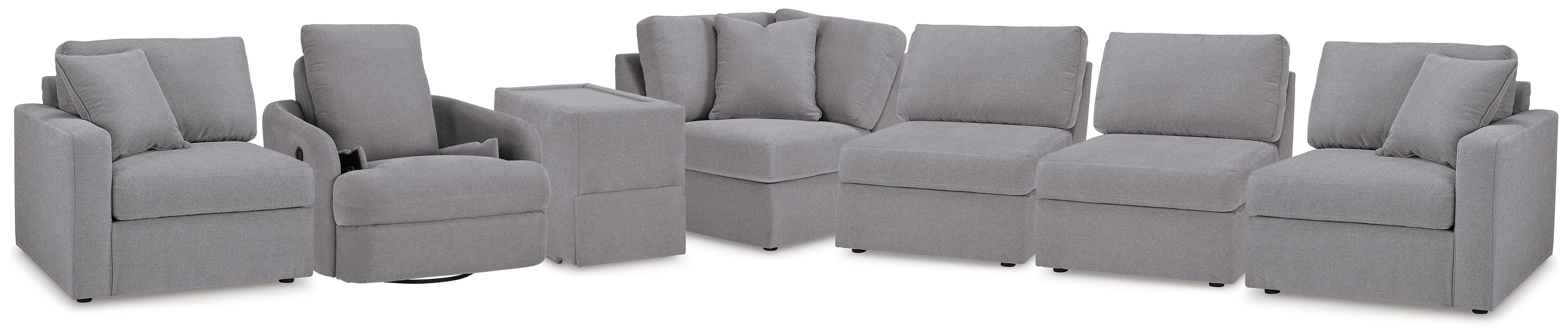 Modmax 6-Piece Sectional and Swivel Glider Recliner - image 1