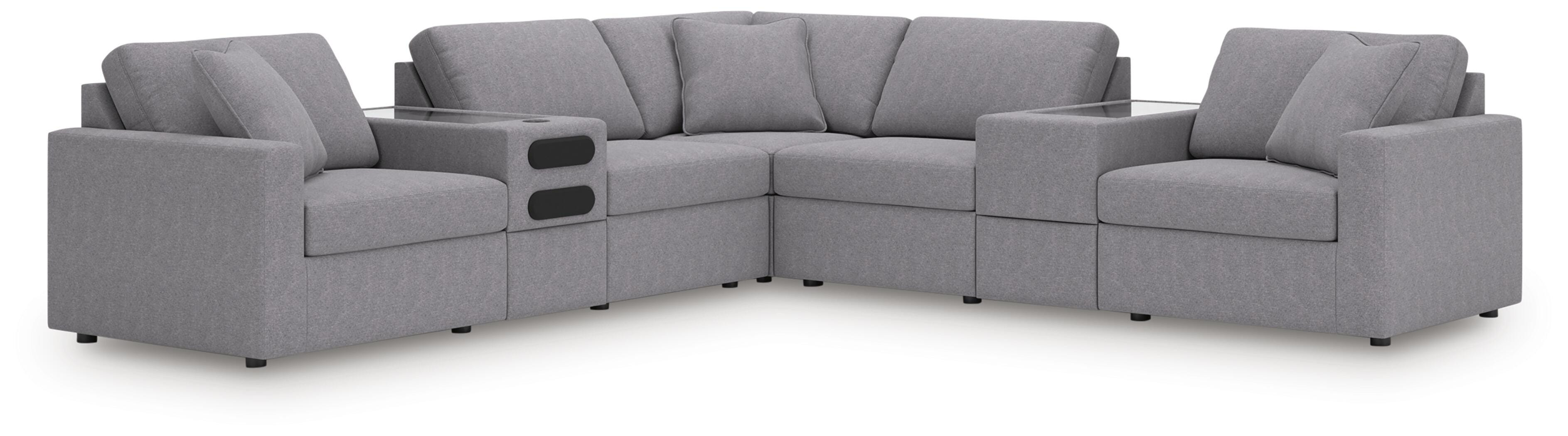 Modmax 7-Piece Balanced Sectional with Audio and Storage Consoles - image 1