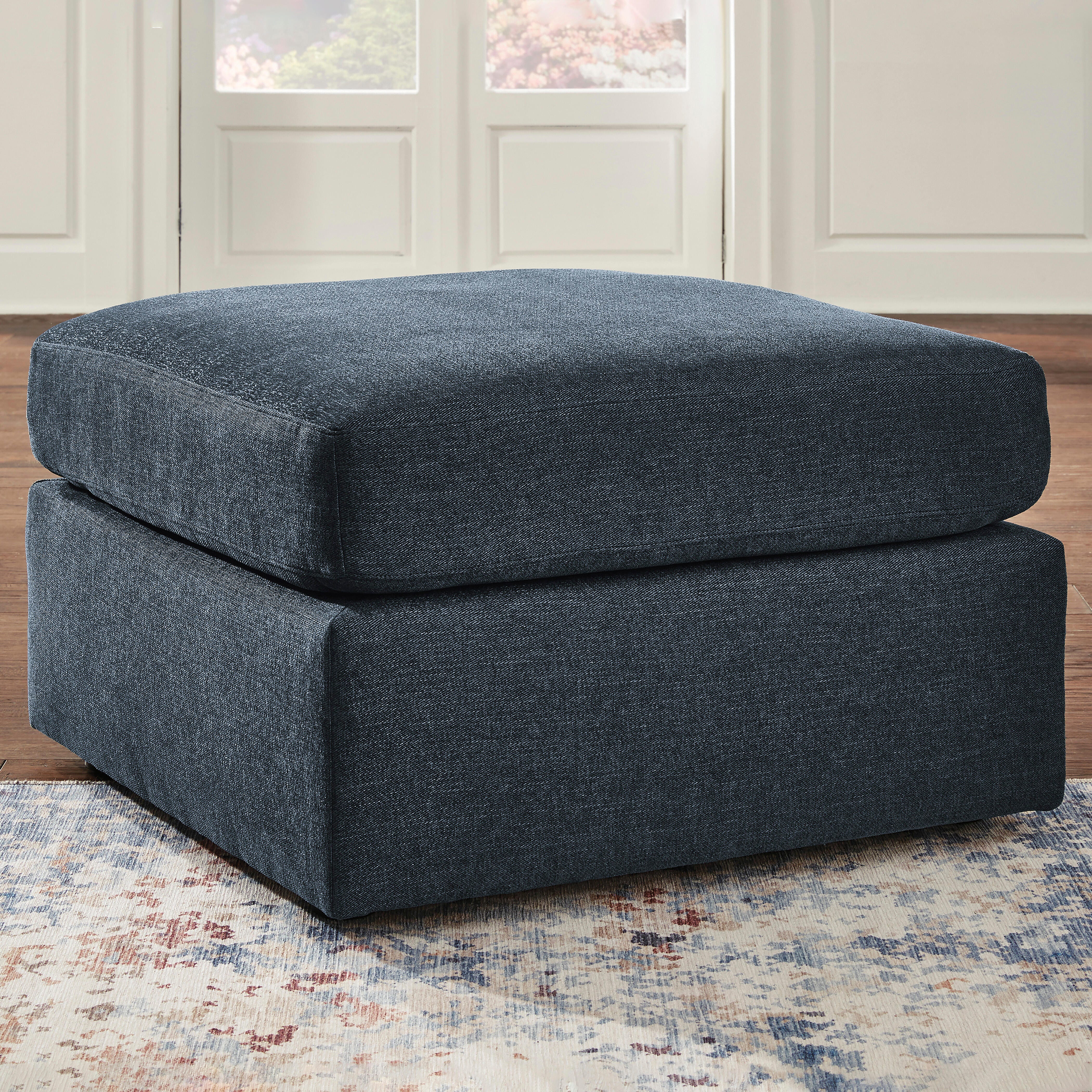 Modmax Oversized Accent Ottoman, Ink, rollover