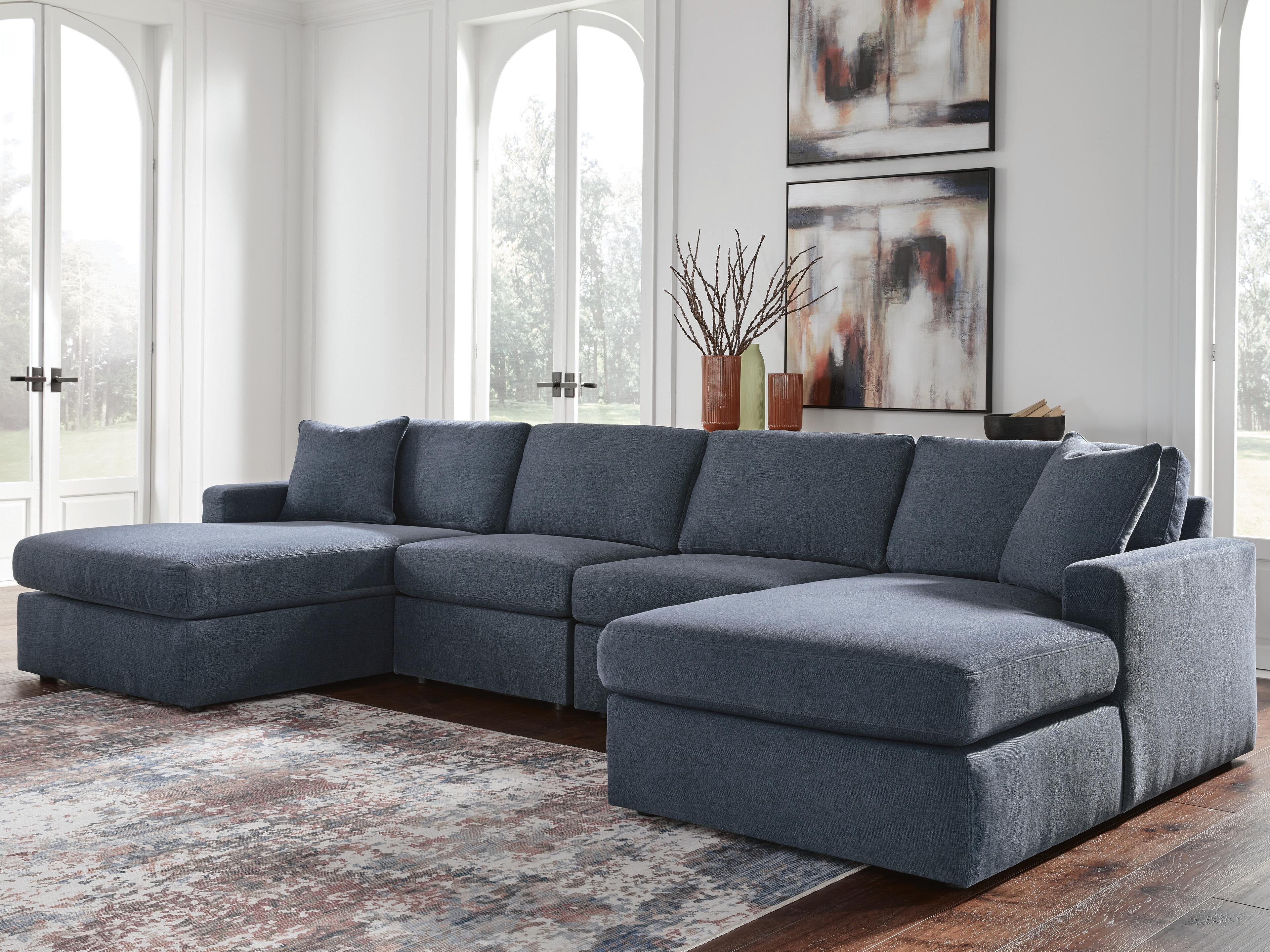 Modmax 4-Piece Double Storage Chaise Sectional, Ink, large