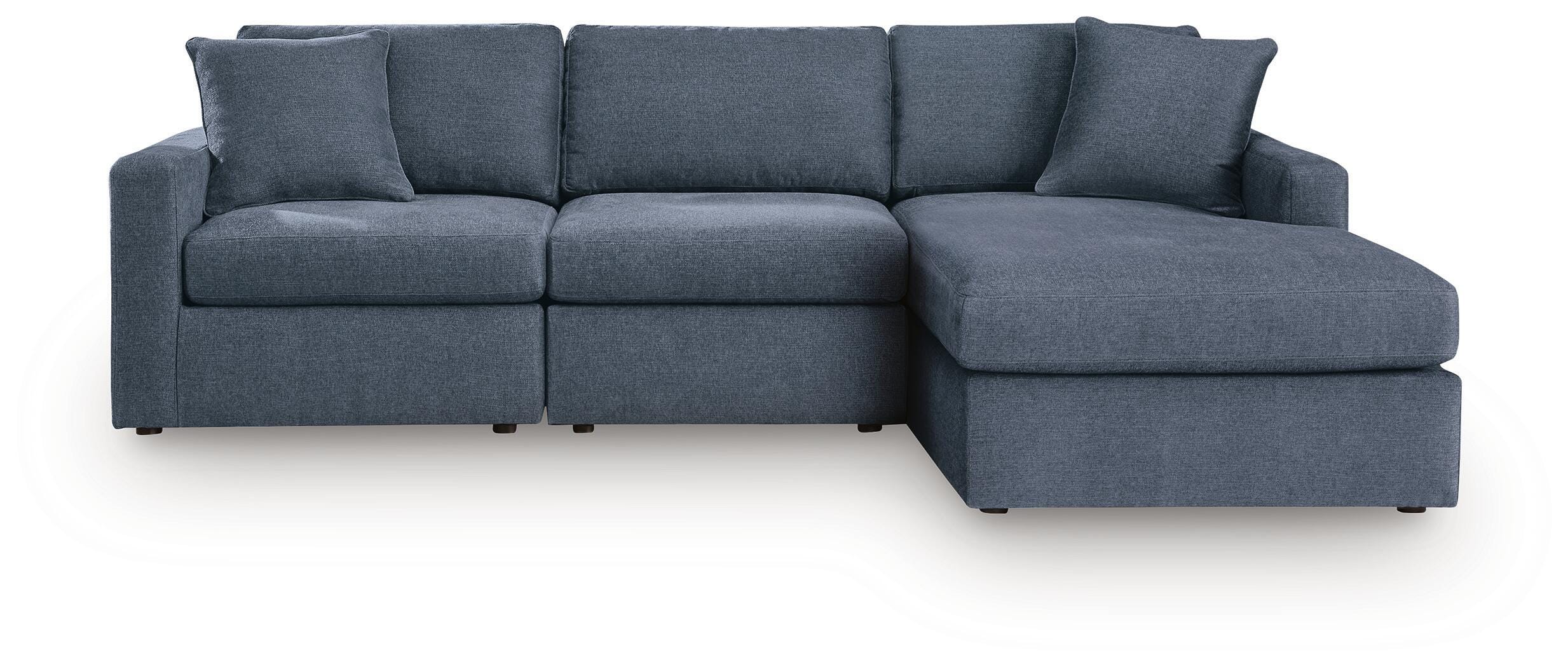Modmax 3-Piece Sectional Sofa Storage Chaise, Ink, large