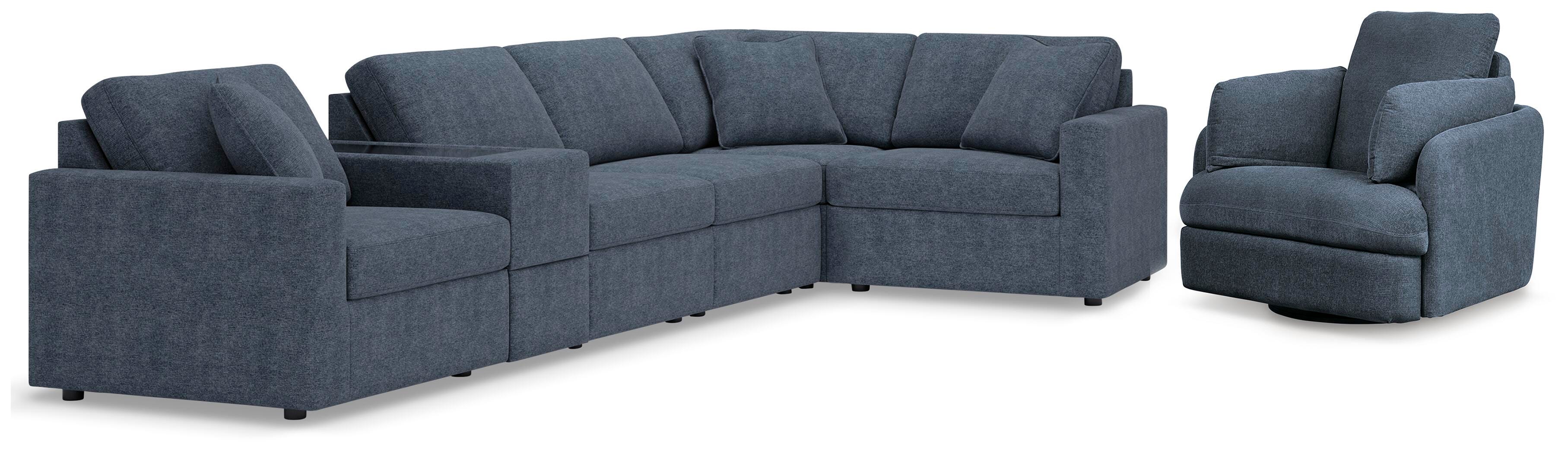 Modmax 6-Piece Sectional and Swivel Glider Recliner - image 1