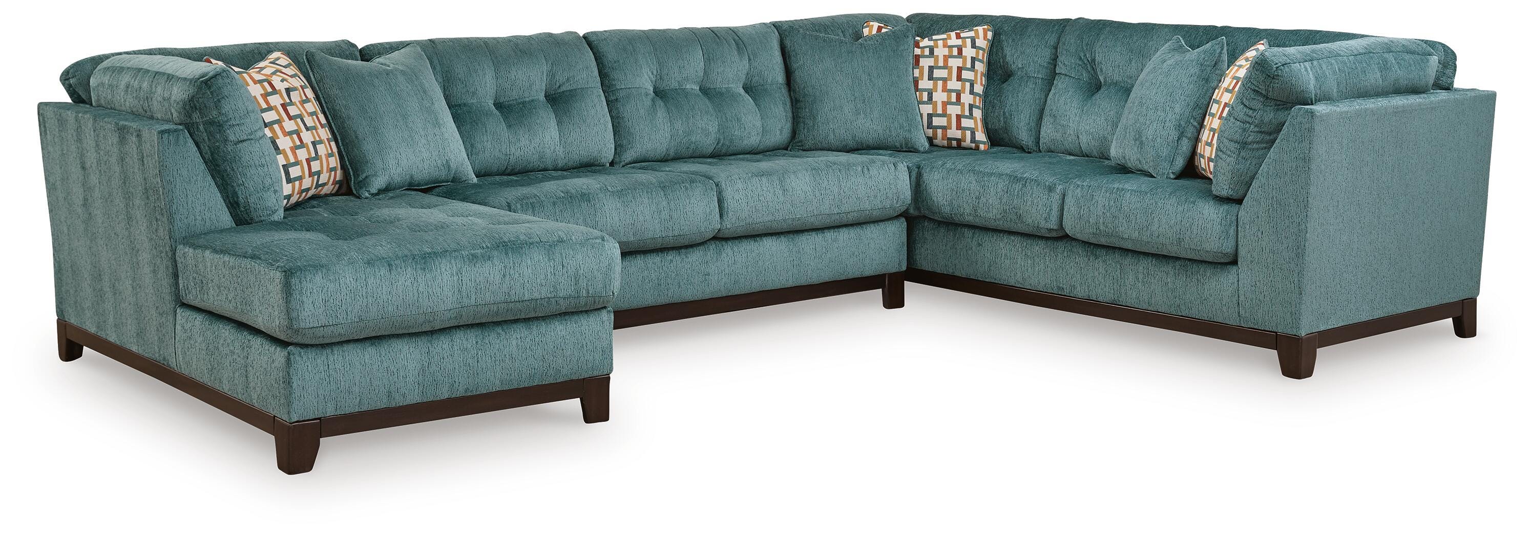 Laylabrook 3-Piece Sectional with Chaise, Teal, large