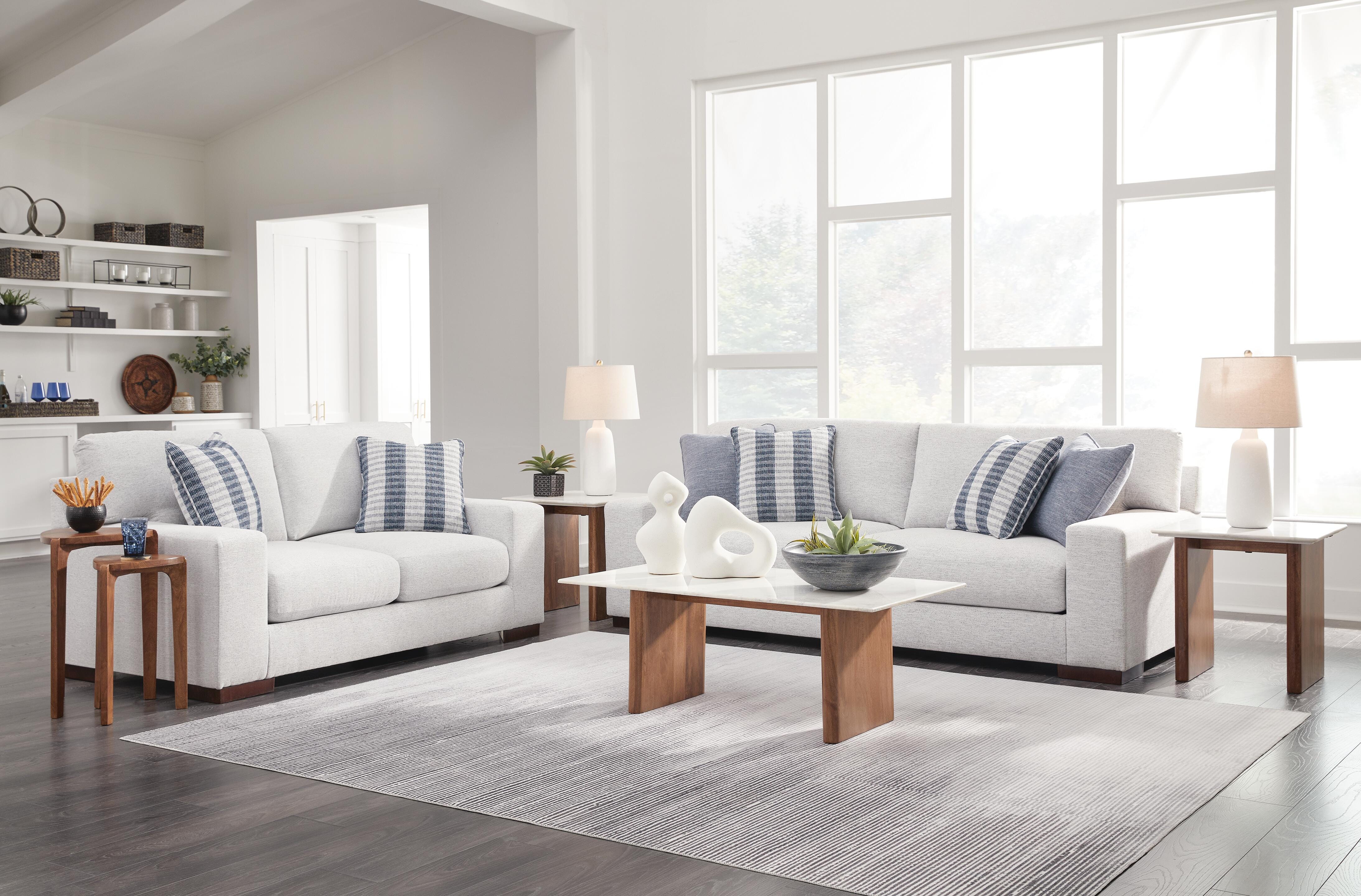 Belvoir Sofa and Loveseat, Snow, large