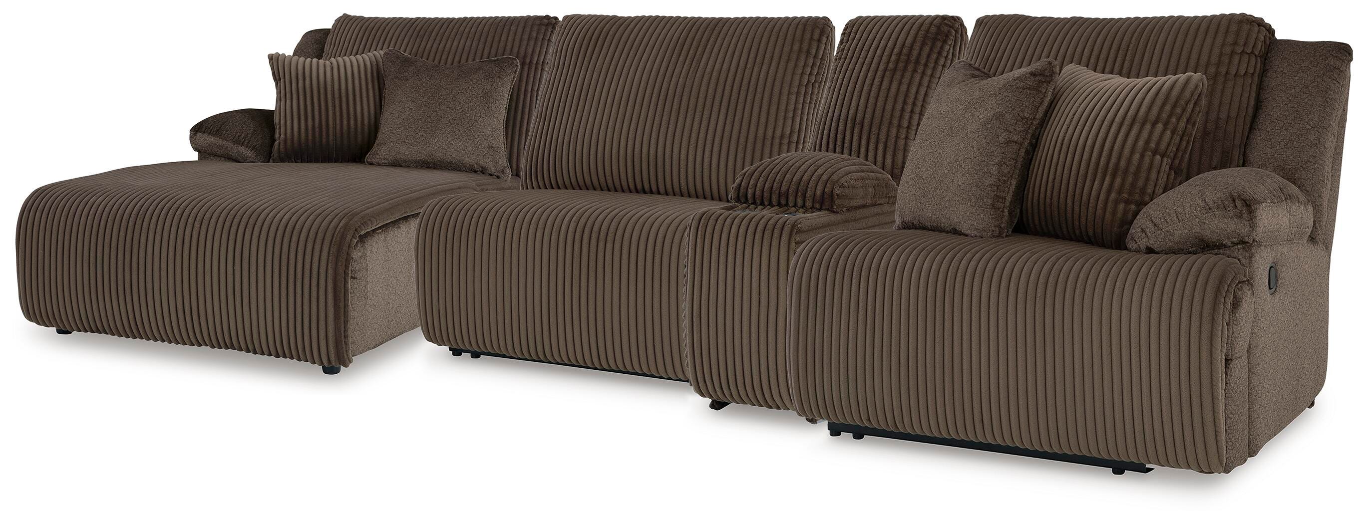 Seccional reclinable de primera línea de 4 piezas con chaise longue - image 1