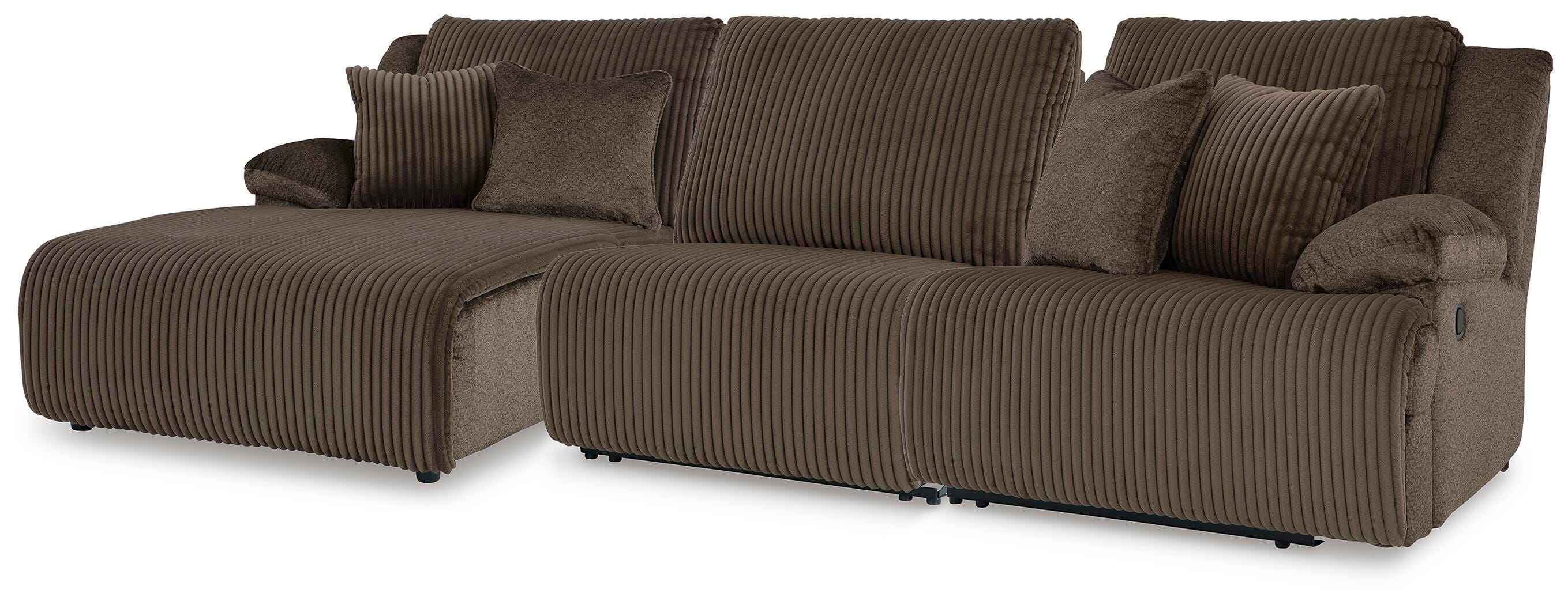 Top Tier 3-Piece Reclining Sofa Chaise Sectional - image 1