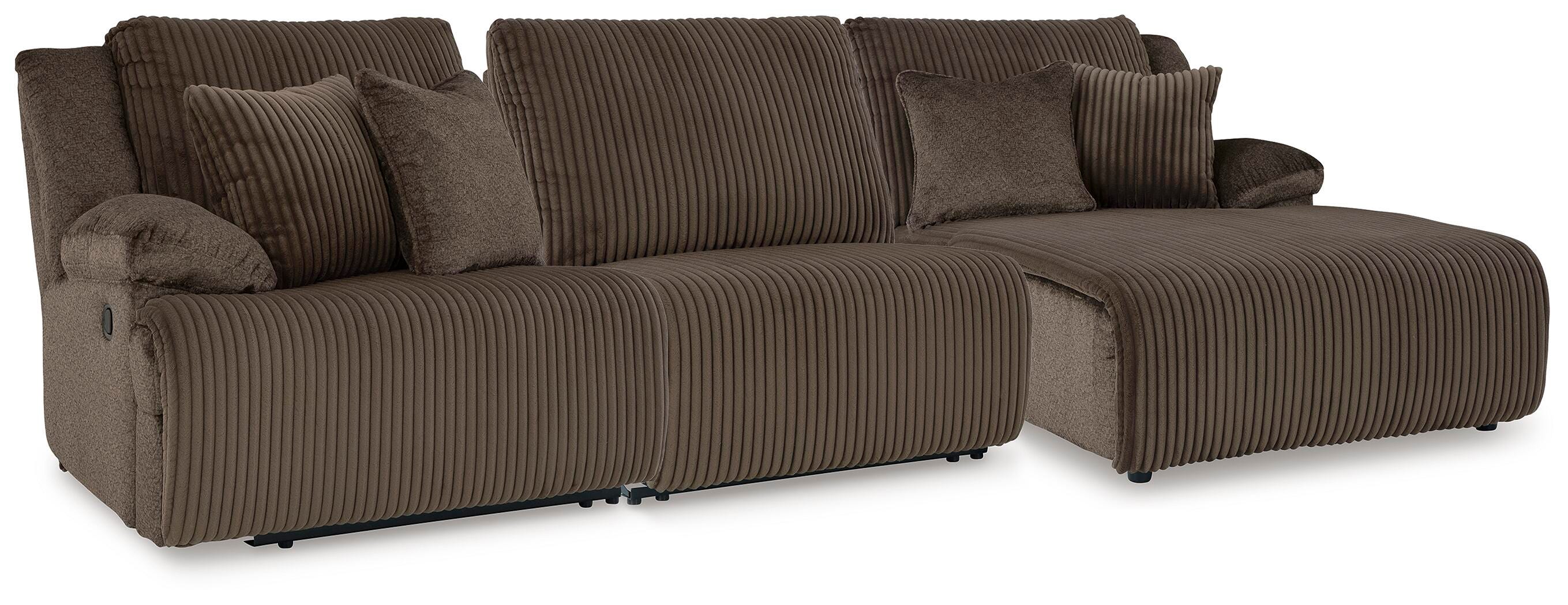 Top Tier 3-Piece Reclining Sofa Chaise Sectional - image 1