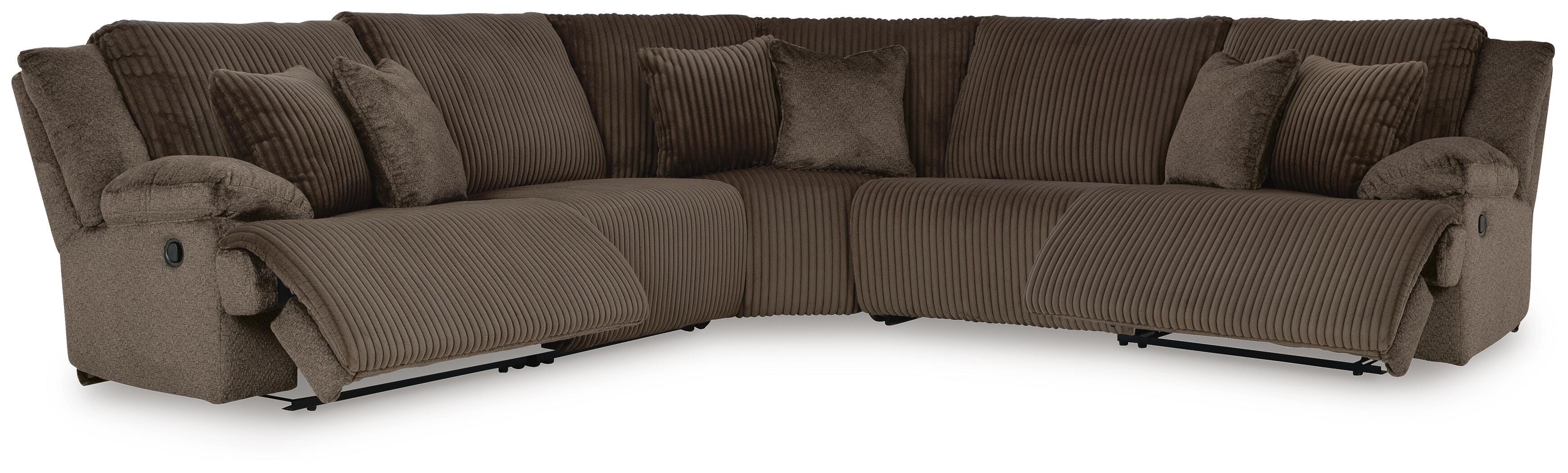 Top Tier 5-Piece Reclining Sectional, Chocolate, large