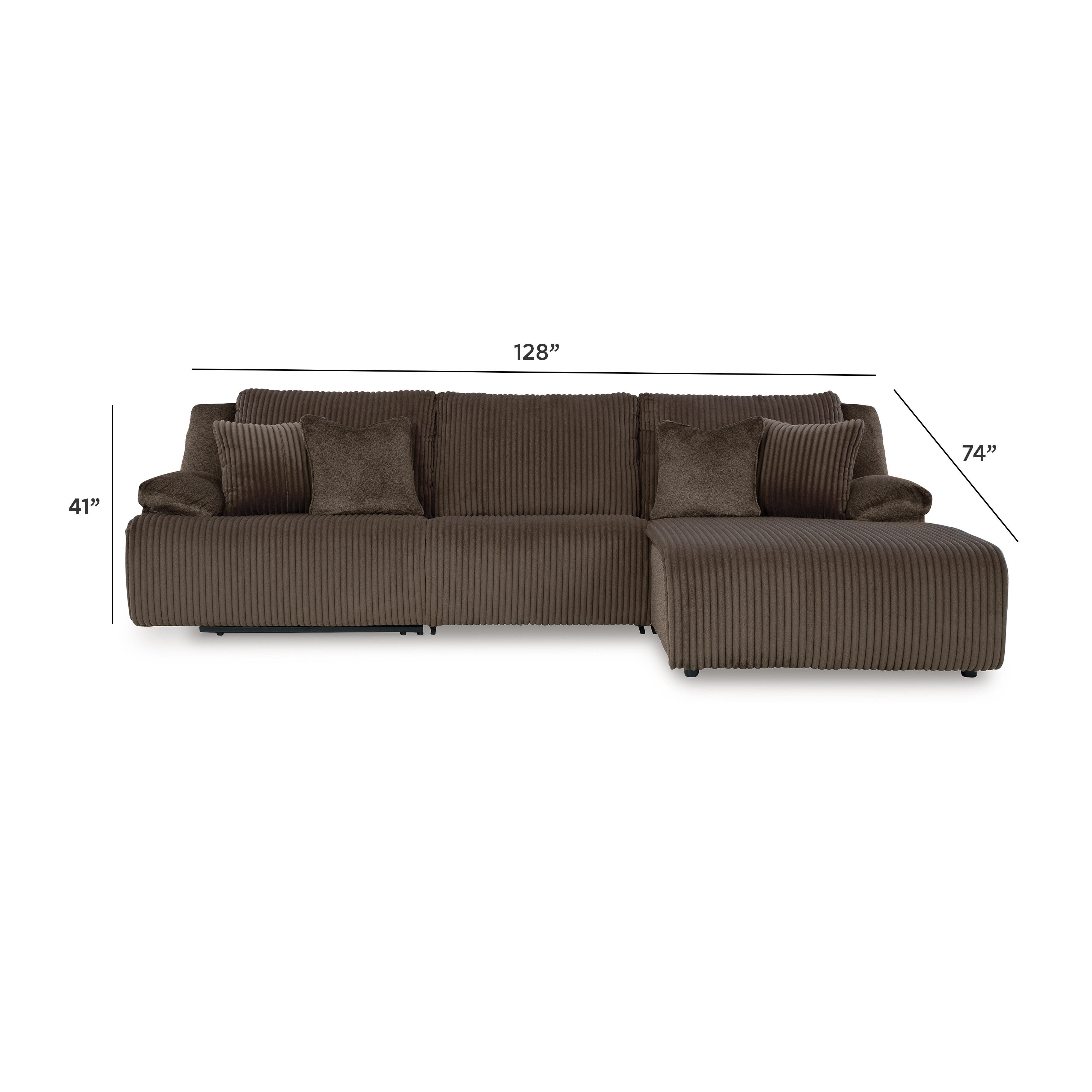 Sofá Seccional Reclinable de 3 Piezas de Alta Gama con Chaise - image 8