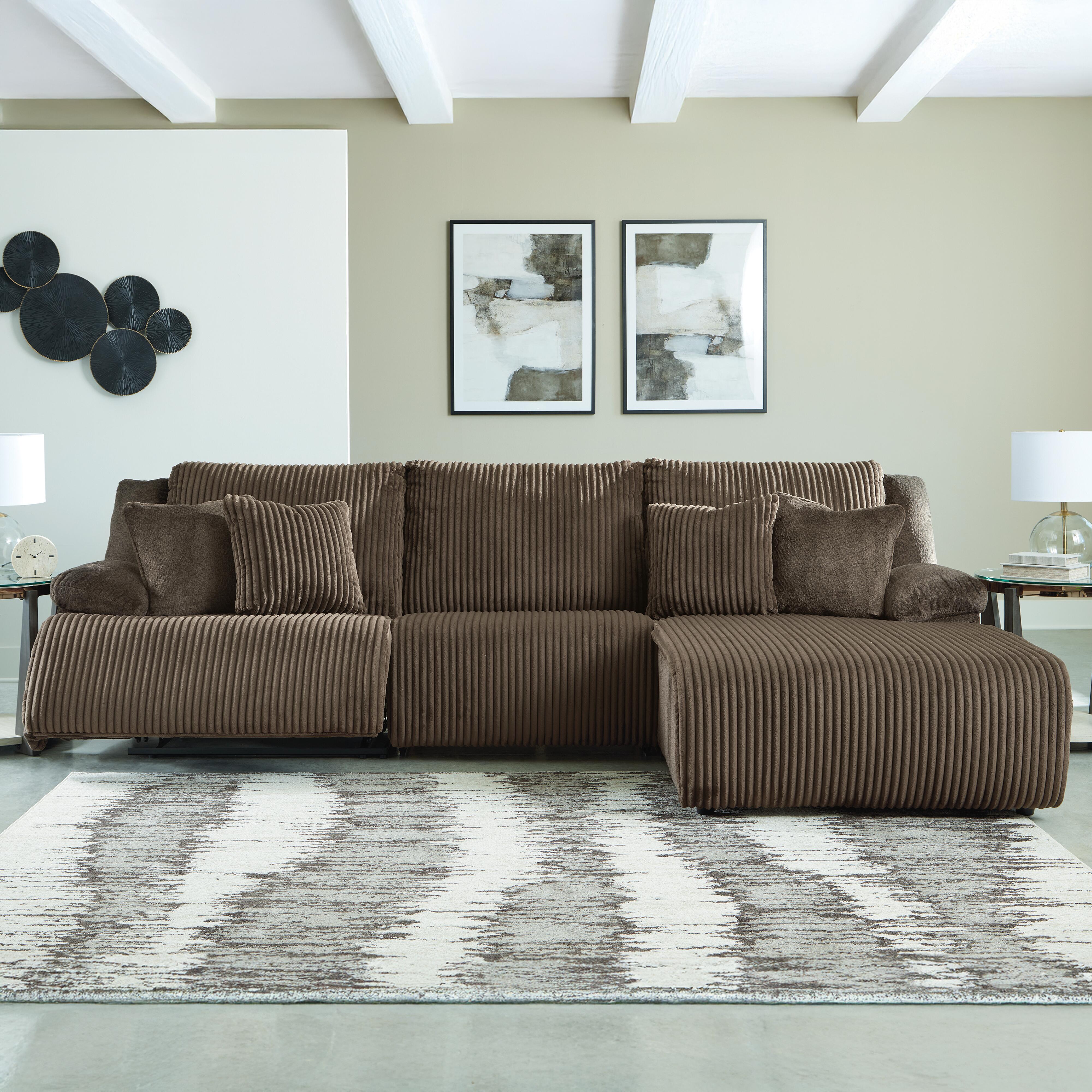 Sofá Seccional Reclinable de 3 Piezas de Alta Gama con Chaise - image 3