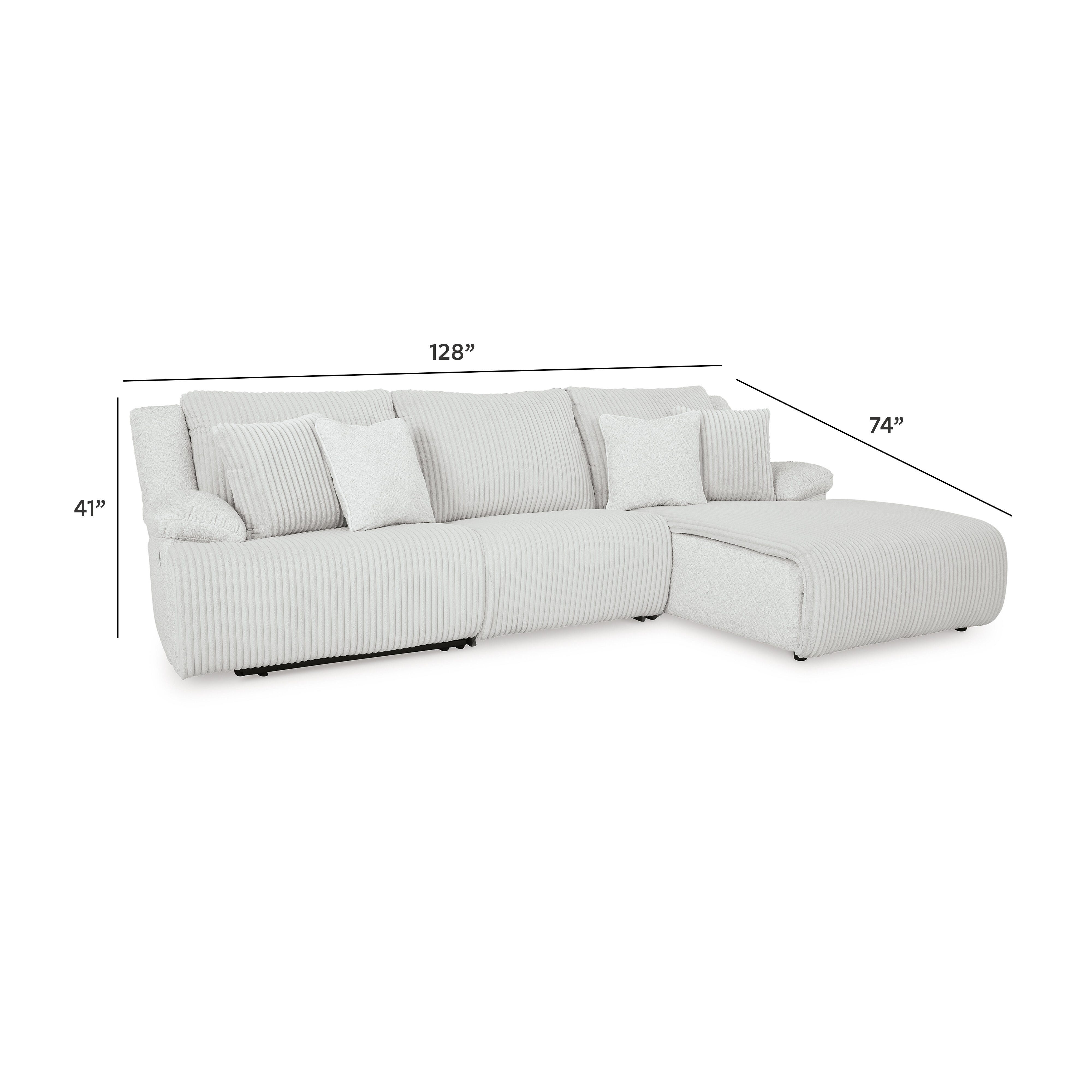 Sofá Seccional Reclinable de 3 Piezas de Alta Gama con Chaise - image 7
