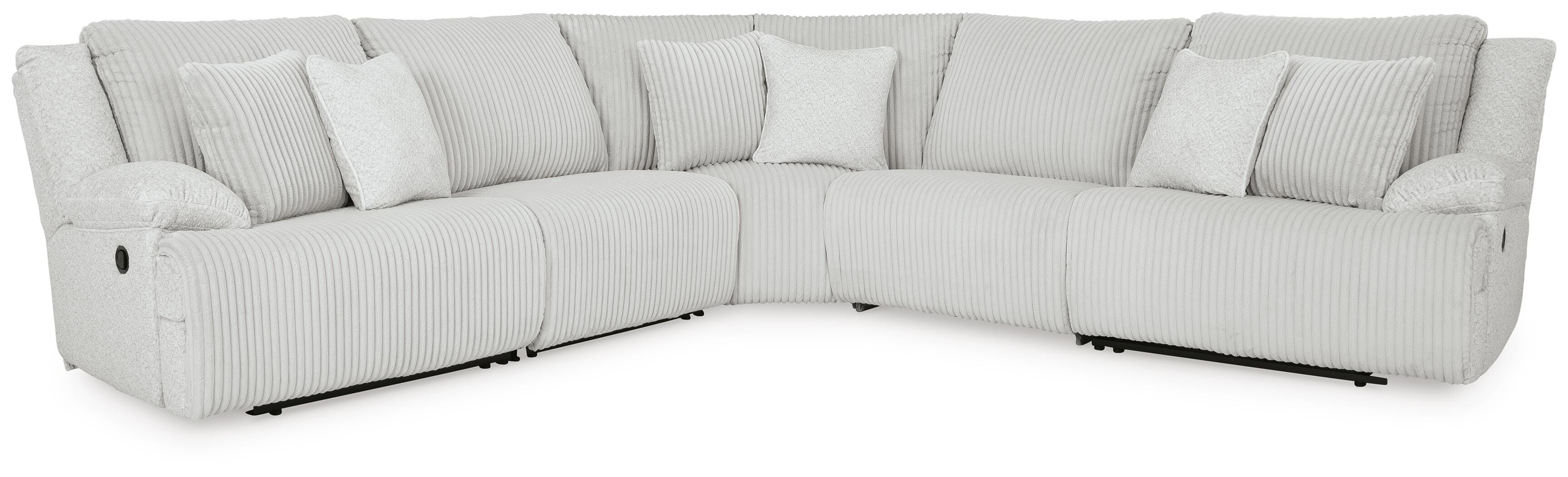Top Tier 5-Piece Reclining Sectional, Alloy, large