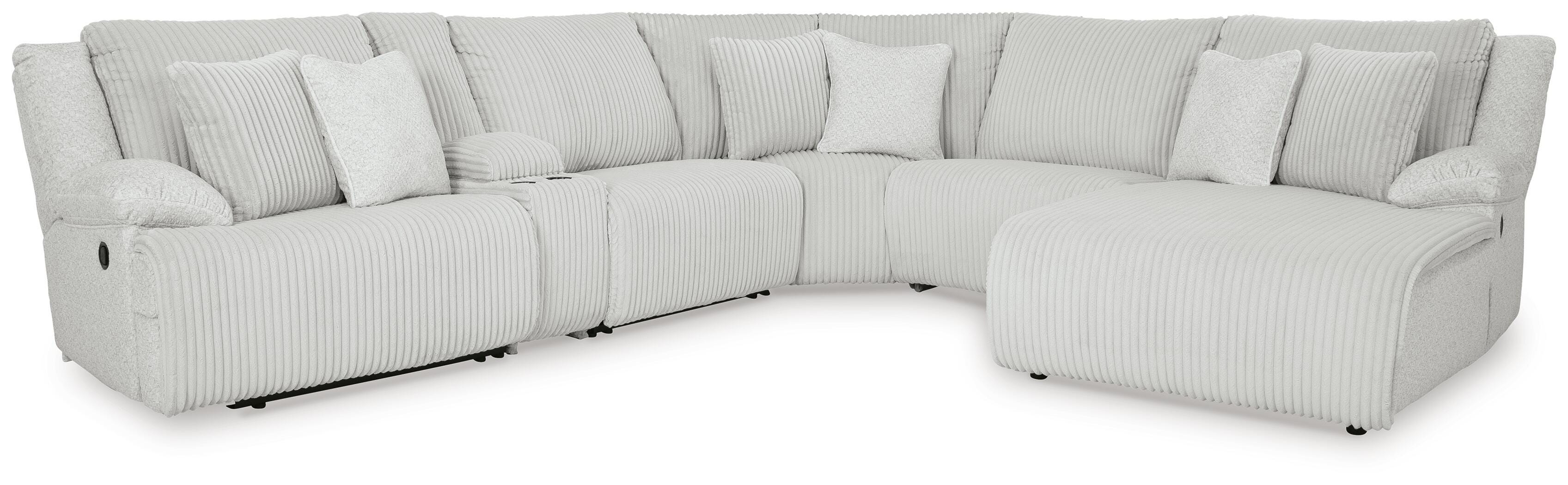 Top Tier 6-Piece Reclining Sectional with Chaise, Alloy, large