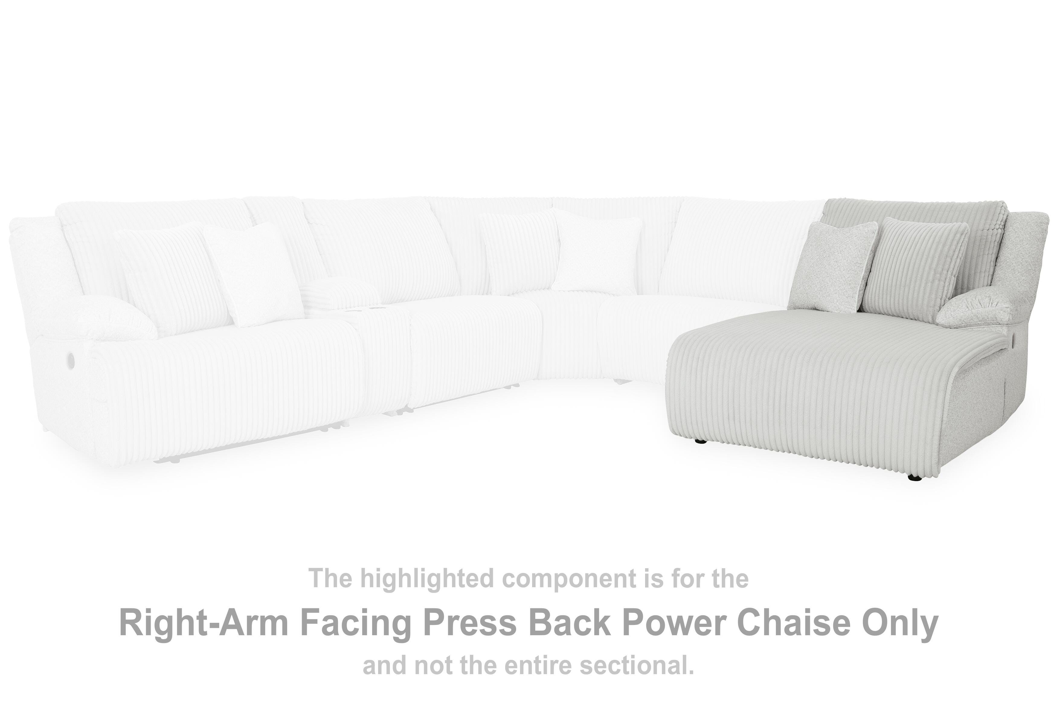 Top Tier Right-Arm Facing Power Reclining Back Chaise - image 2
