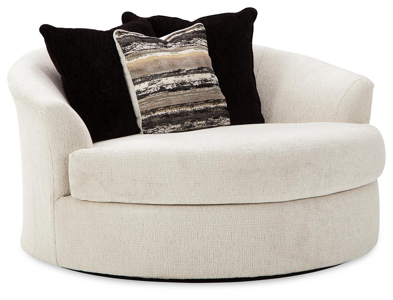 Cambri 2 Oversized Swivel Chairs and Ottoman - image 7