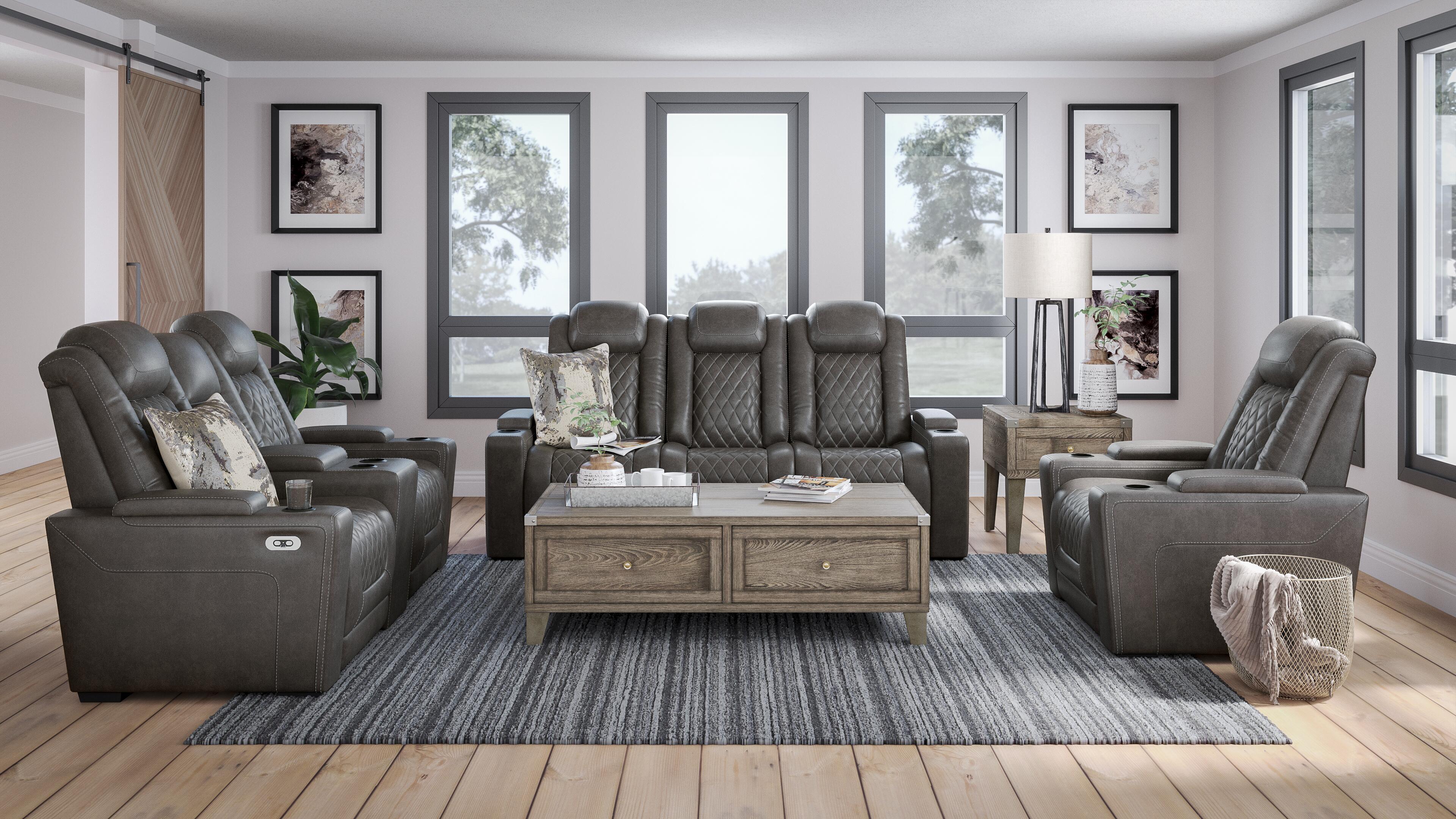 HyllMont Power Reclining Loveseat and Power Recliner - image 14