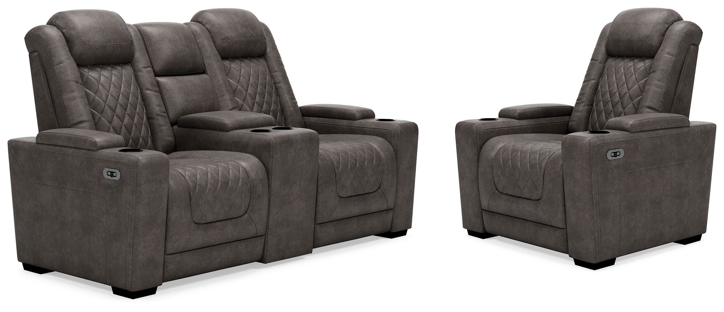 HyllMont Power Reclining Loveseat and Power Recliner - image 1