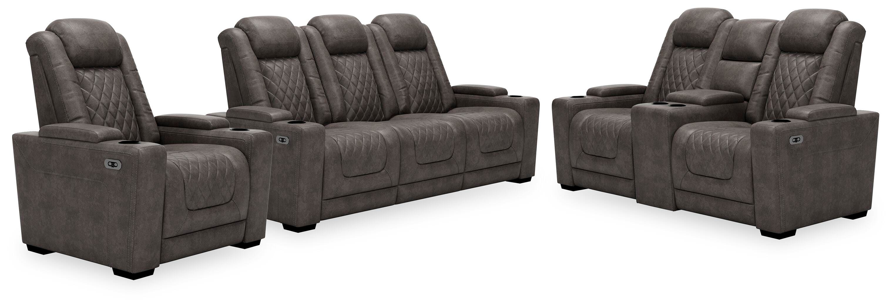 HyllMont Power Reclining Sofa, Loveseat and Recliner - image 1