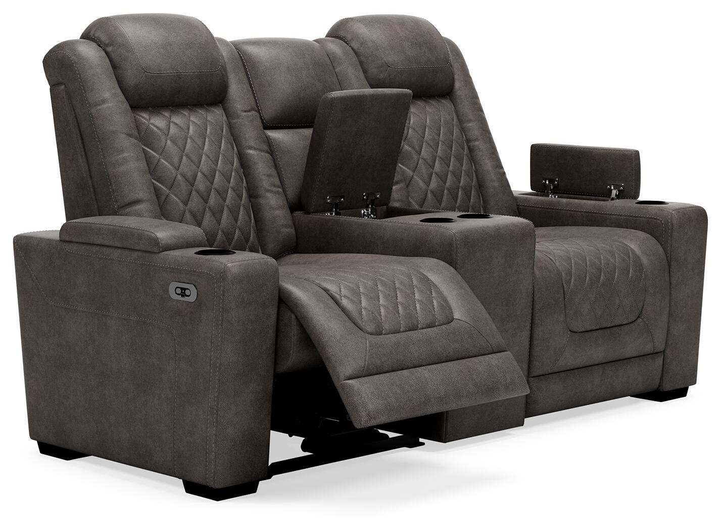 HyllMont Power Reclining Loveseat and Power Recliner - image 4