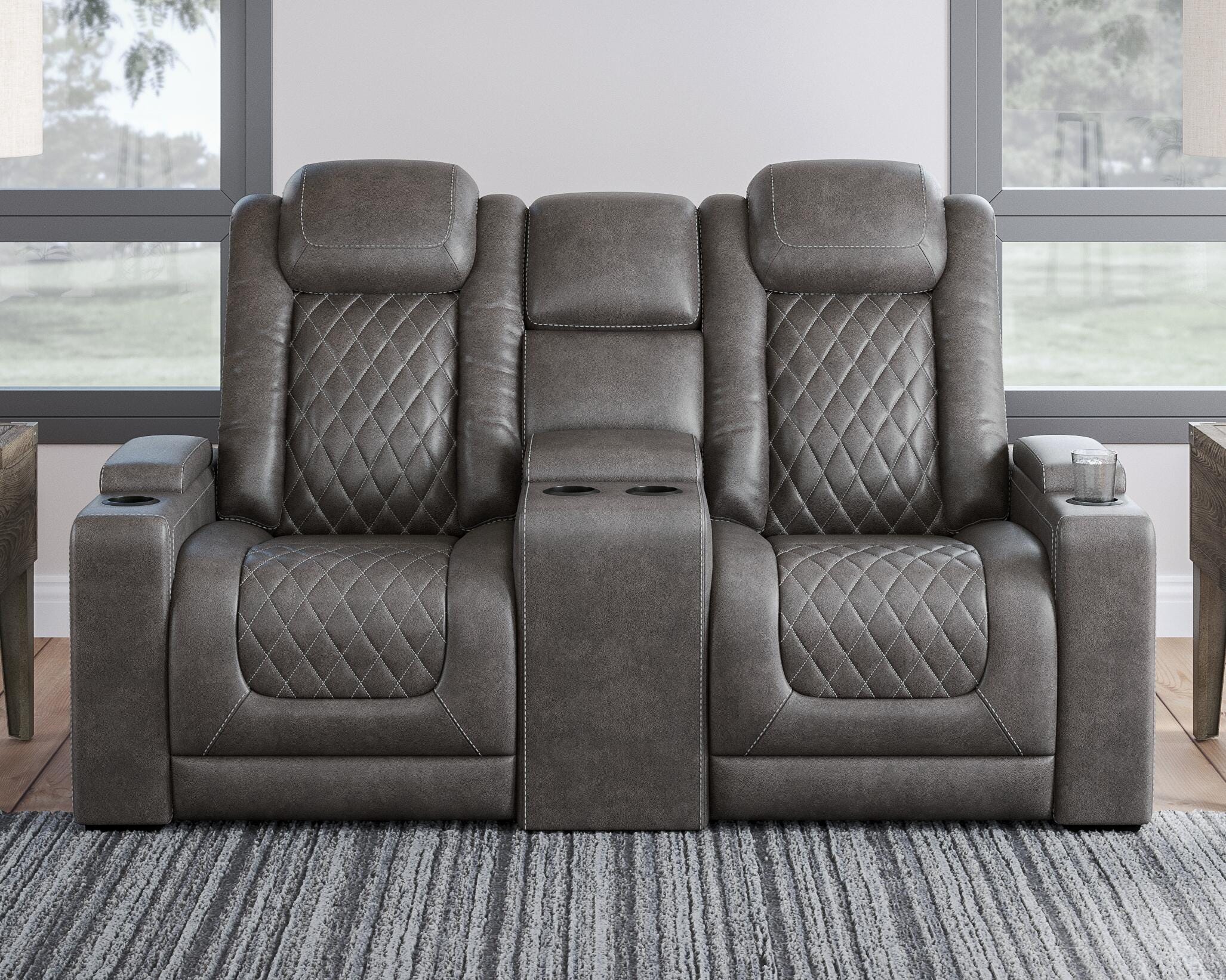 HyllMont Power Reclining Loveseat and Power Recliner - image 15