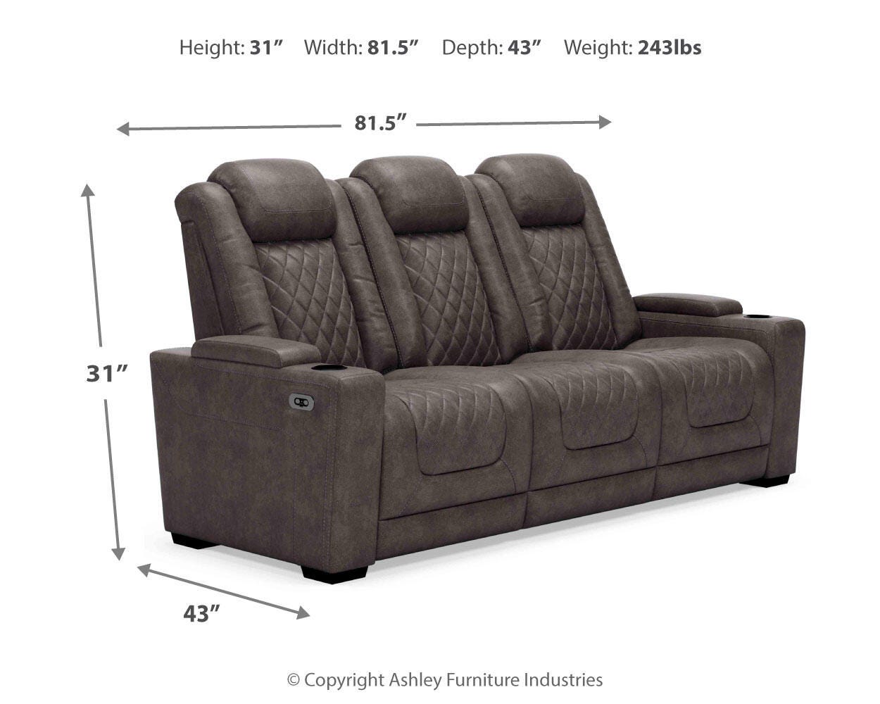 HyllMont Power Reclining Sofa, Loveseat and Recliner - image 38