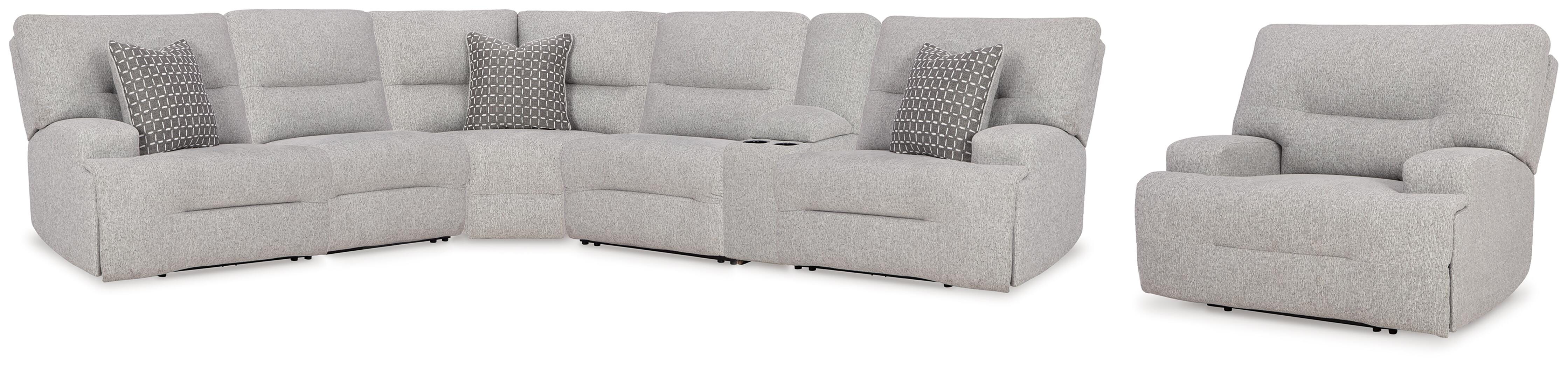 Seccional reclinable eléctrico de 6 piezas y sillón reclinable eléctrico Acklen Place - image 1