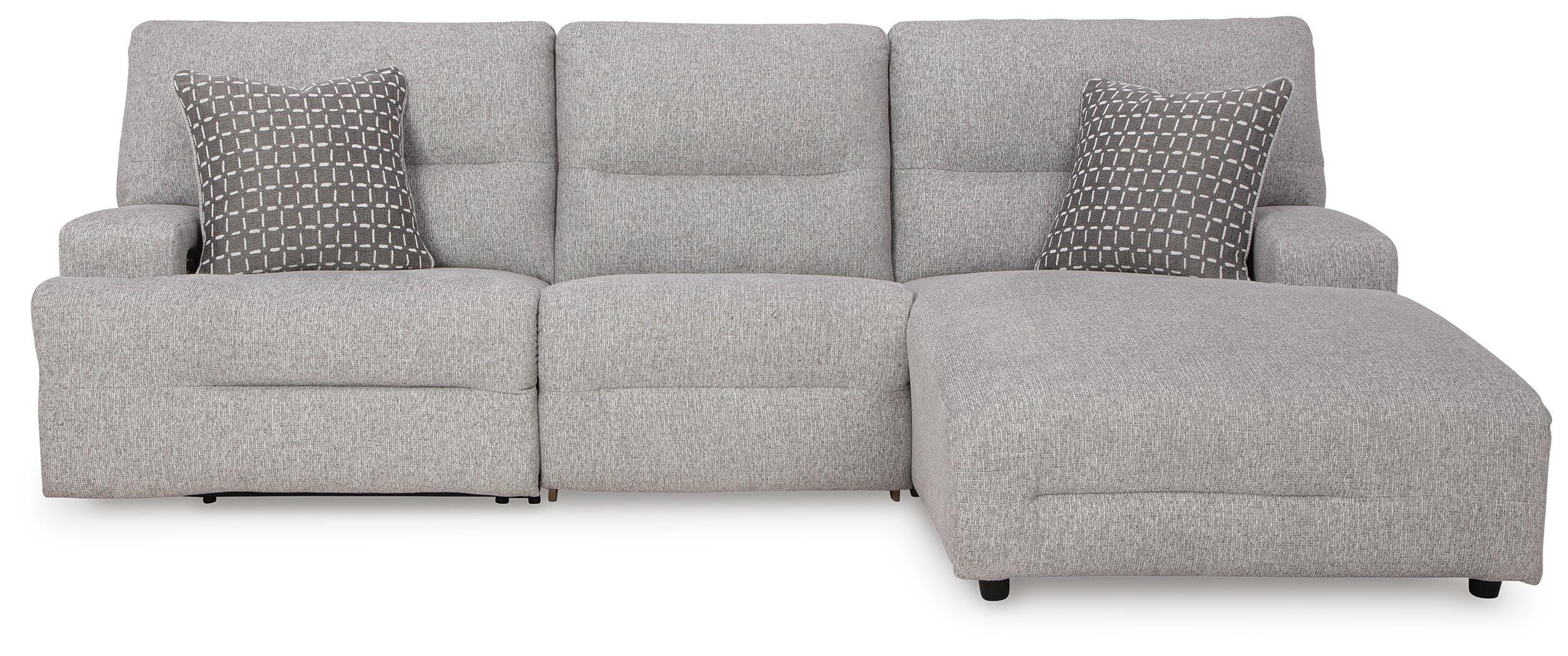 Acklen Place 3-Piece Power Reclining Sectional, Pewter, large